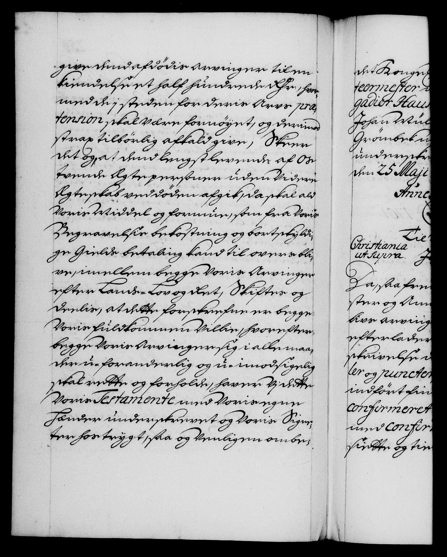 Danske Kanselli 1572-1799, RA/EA-3023/F/Fc/Fca/Fcaa/L0018: Norske registre, 1699-1703, p. 254b