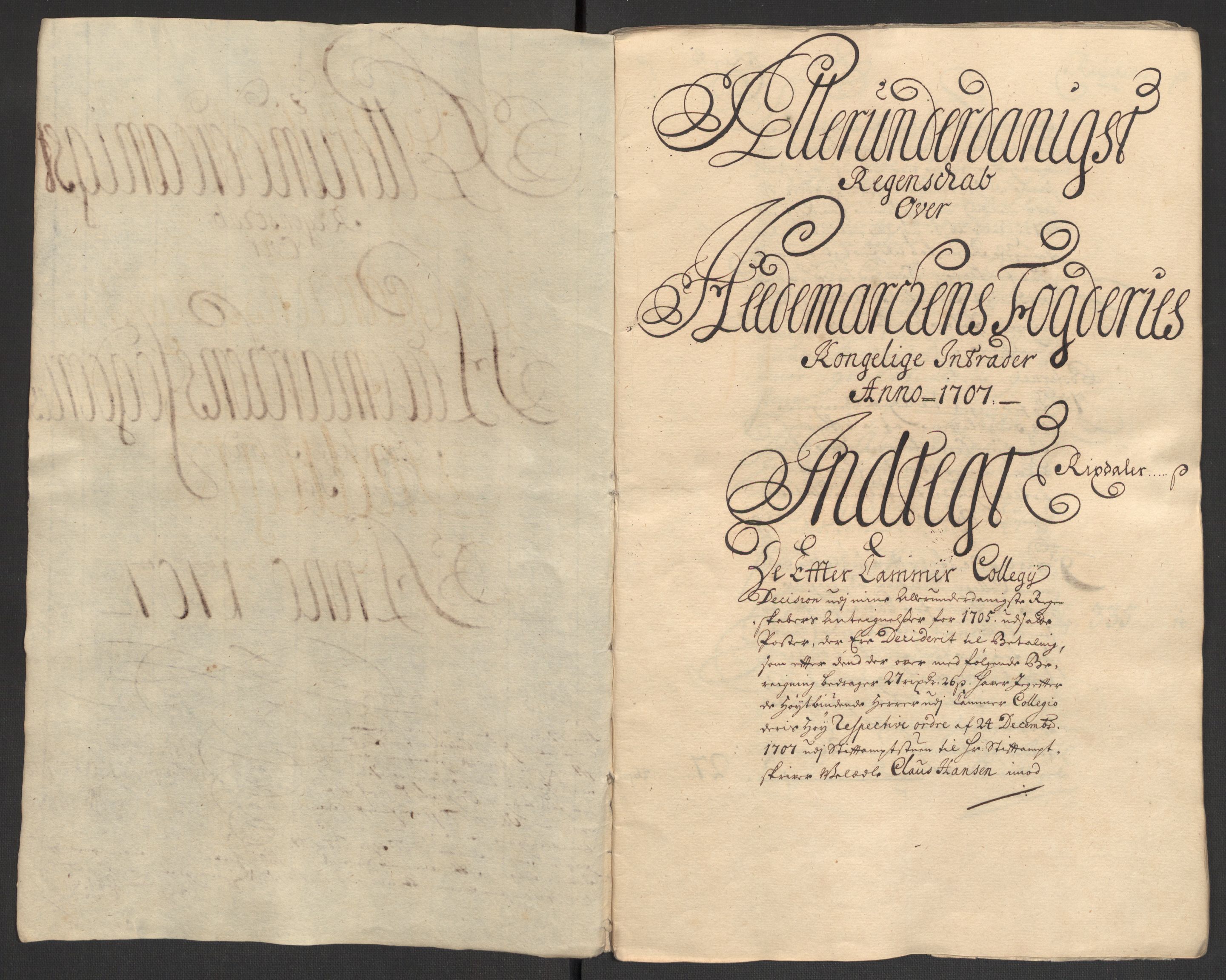 Rentekammeret inntil 1814, Reviderte regnskaper, Fogderegnskap, AV/RA-EA-4092/R16/L1043: Fogderegnskap Hedmark, 1706-1707, p. 290