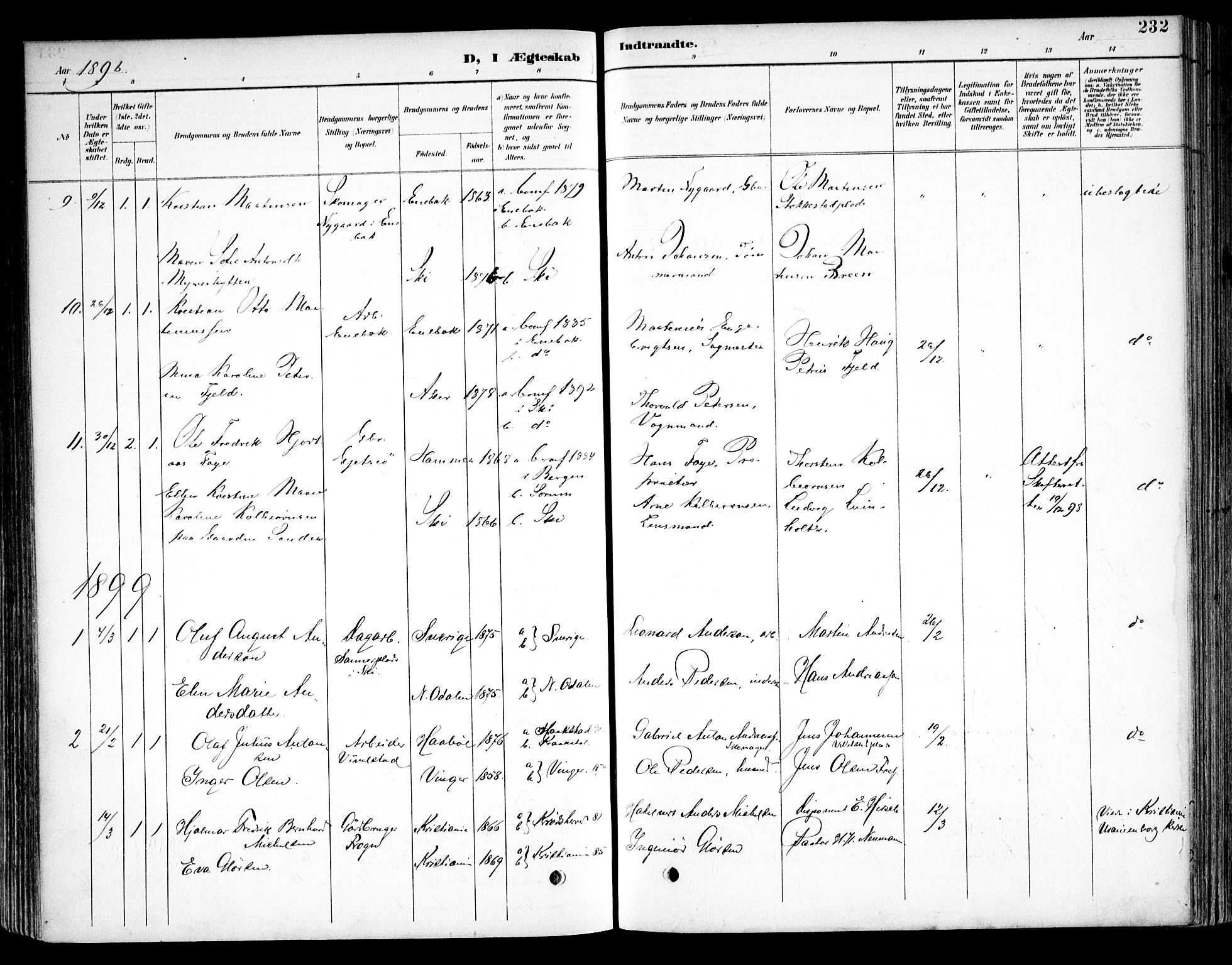 Kråkstad prestekontor Kirkebøker, AV/SAO-A-10125a/F/Fb/L0002: Parish register (official) no. II 2, 1893-1917, p. 232