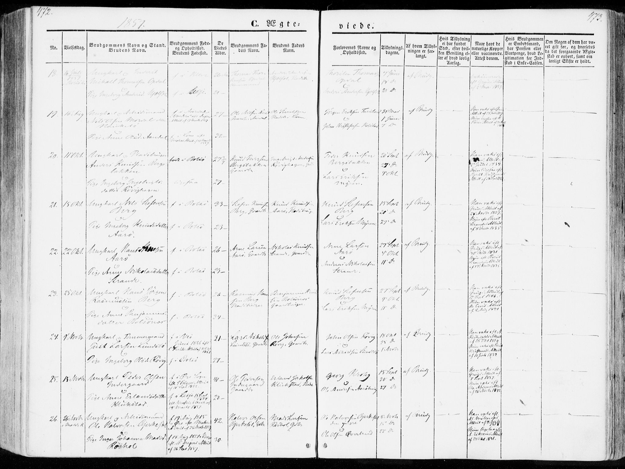 Ministerialprotokoller, klokkerbøker og fødselsregistre - Møre og Romsdal, AV/SAT-A-1454/555/L0653: Parish register (official) no. 555A04, 1843-1869, p. 472-473