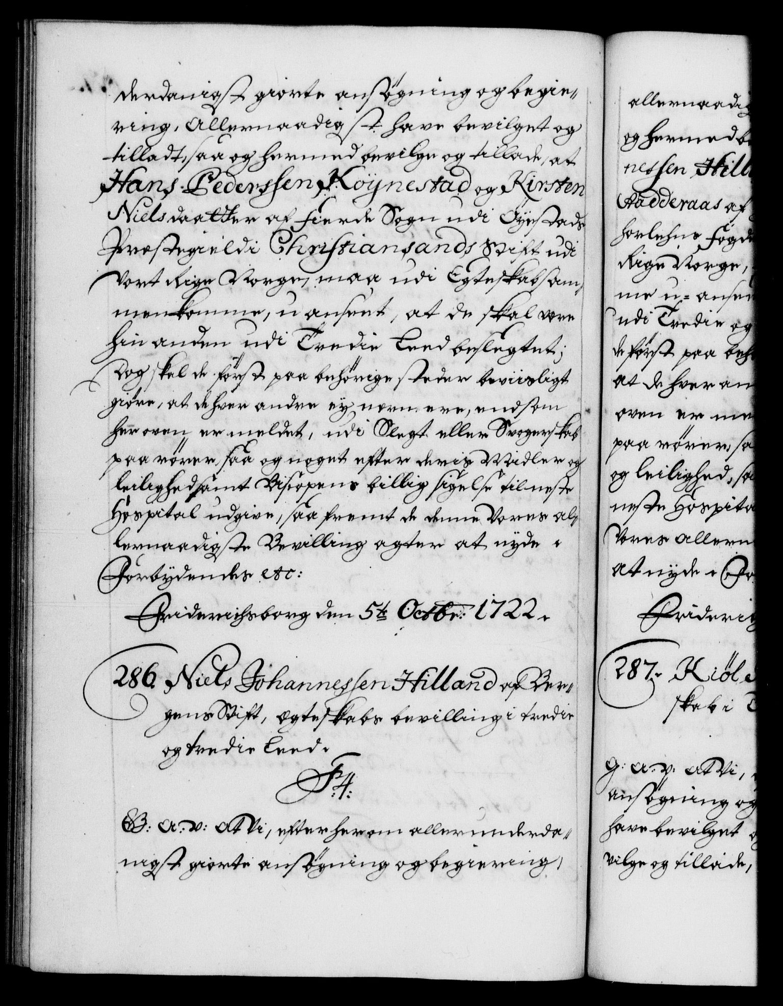 Danske Kanselli 1572-1799, AV/RA-EA-3023/F/Fc/Fca/Fcaa/L0023: Norske registre, 1720-1722, p. 631b