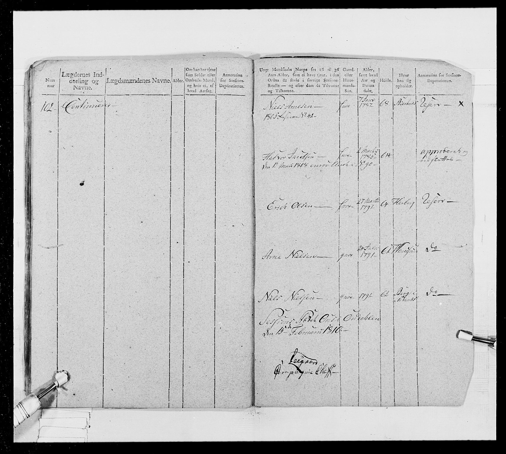 Generalitets- og kommissariatskollegiet, Det kongelige norske kommissariatskollegium, AV/RA-EA-5420/E/Eh/L0024: Norske jegerkorps, 1810-1812, p. 431