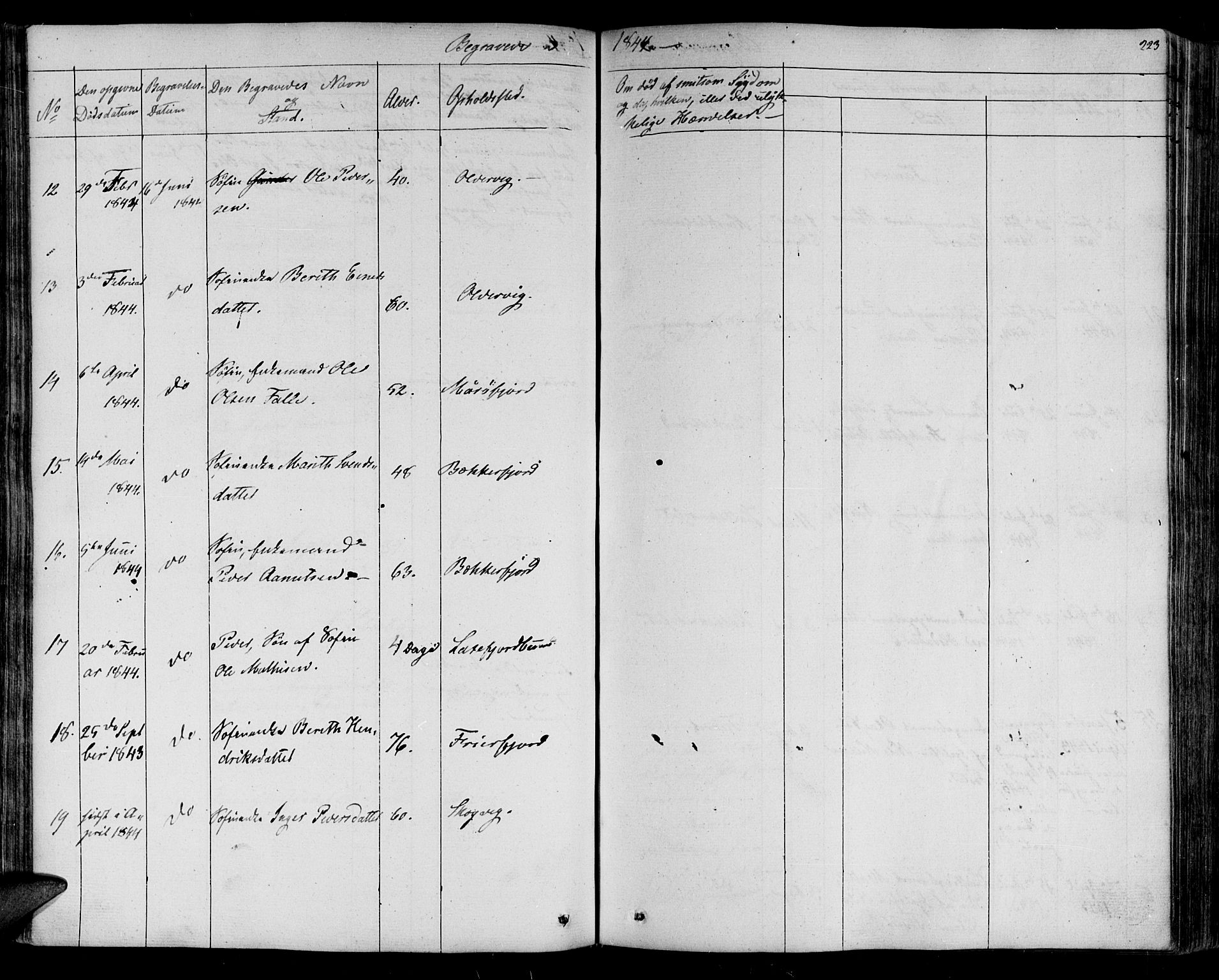 Lebesby sokneprestkontor, AV/SATØ-S-1353/H/Ha/L0003kirke: Parish register (official) no. 3, 1833-1852, p. 223