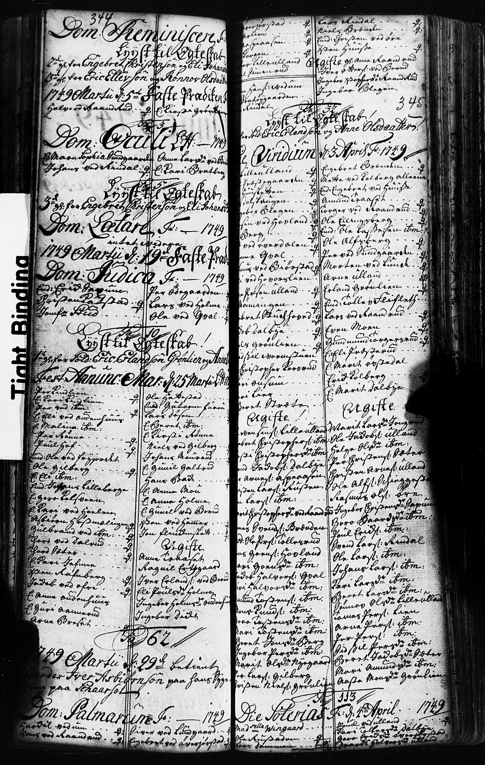 Fåberg prestekontor, SAH/PREST-086/H/Ha/Hab/L0002: Parish register (copy) no. 2, 1741-1756, p. 344-345