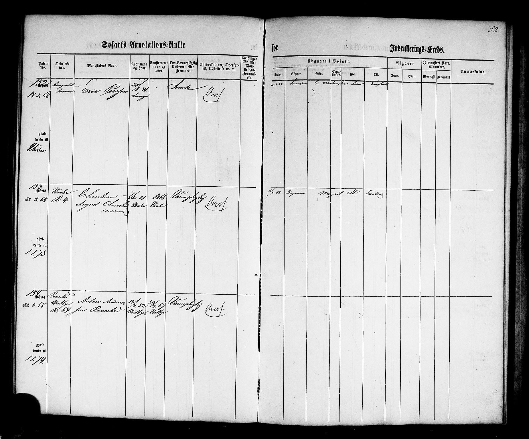 Son mønstringskontor, AV/SAO-A-10569e/F/Fc/Fca/L0001: Annotasjonsrulle, 1860-1868, p. 57