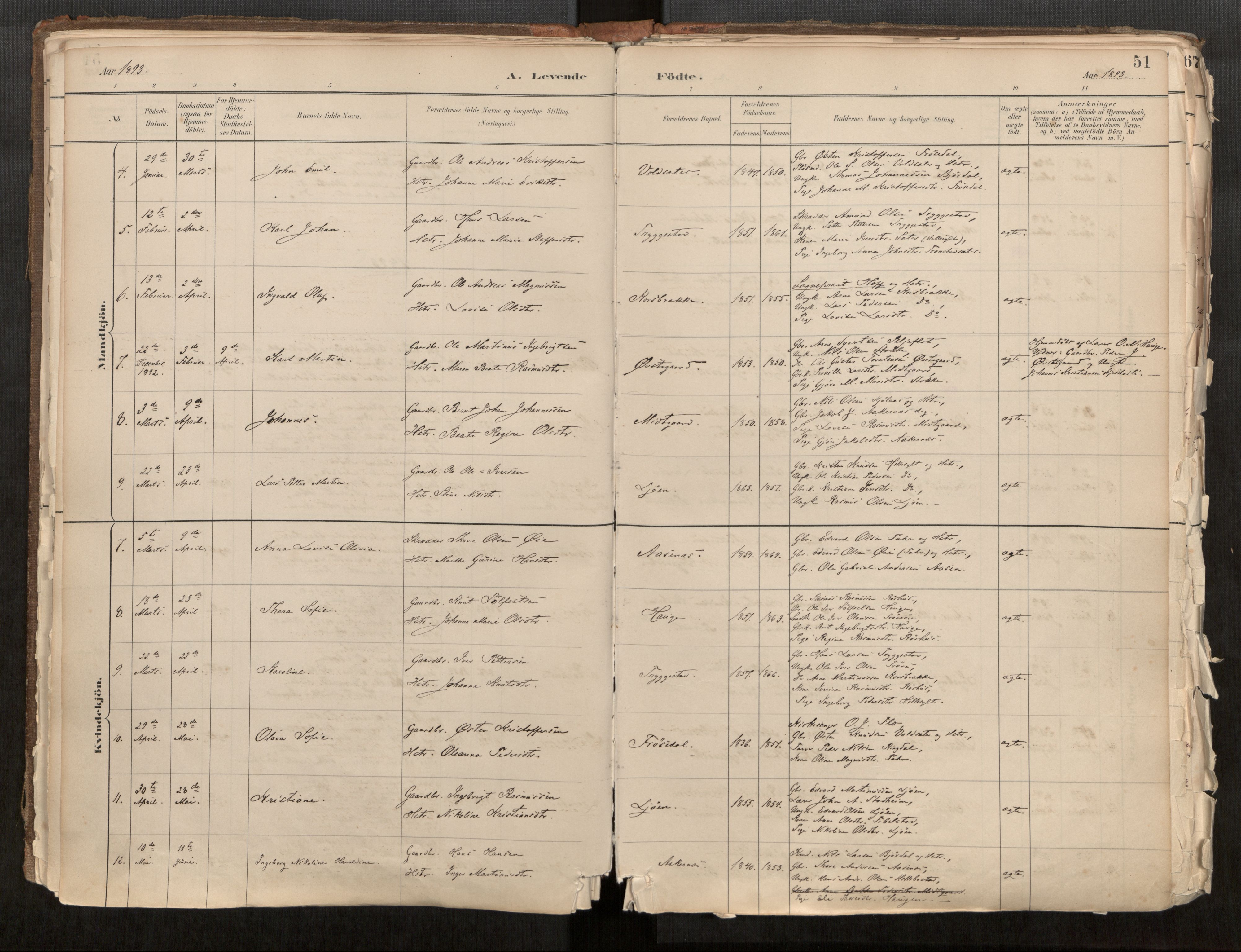 Sunnylven sokneprestkontor, AV/SAT-A-1007: Parish register (official) no. 517A08, 1882-1939, p. 51