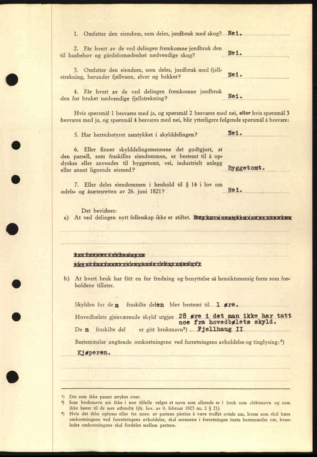 Nordre Sunnmøre sorenskriveri, AV/SAT-A-0006/1/2/2C/2Ca: Mortgage book no. A16, 1943-1943, Diary no: : 1415/1943