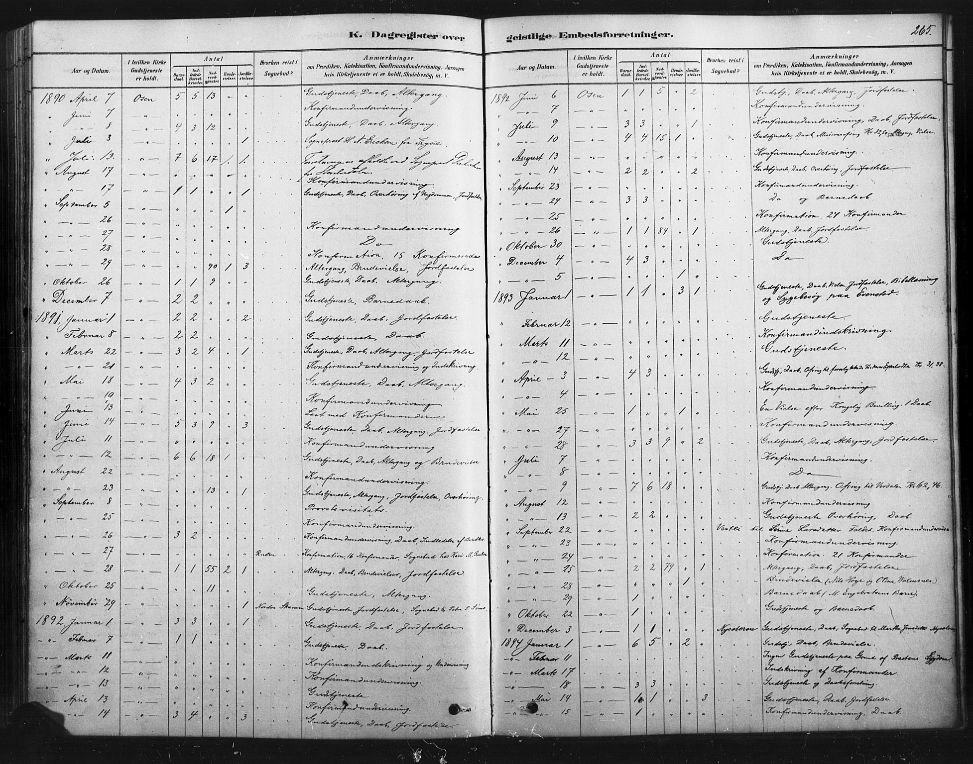 Åmot prestekontor, Hedmark, AV/SAH-PREST-056/H/Ha/Haa/L0012: Parish register (official) no. 12, 1878-1901, p. 265