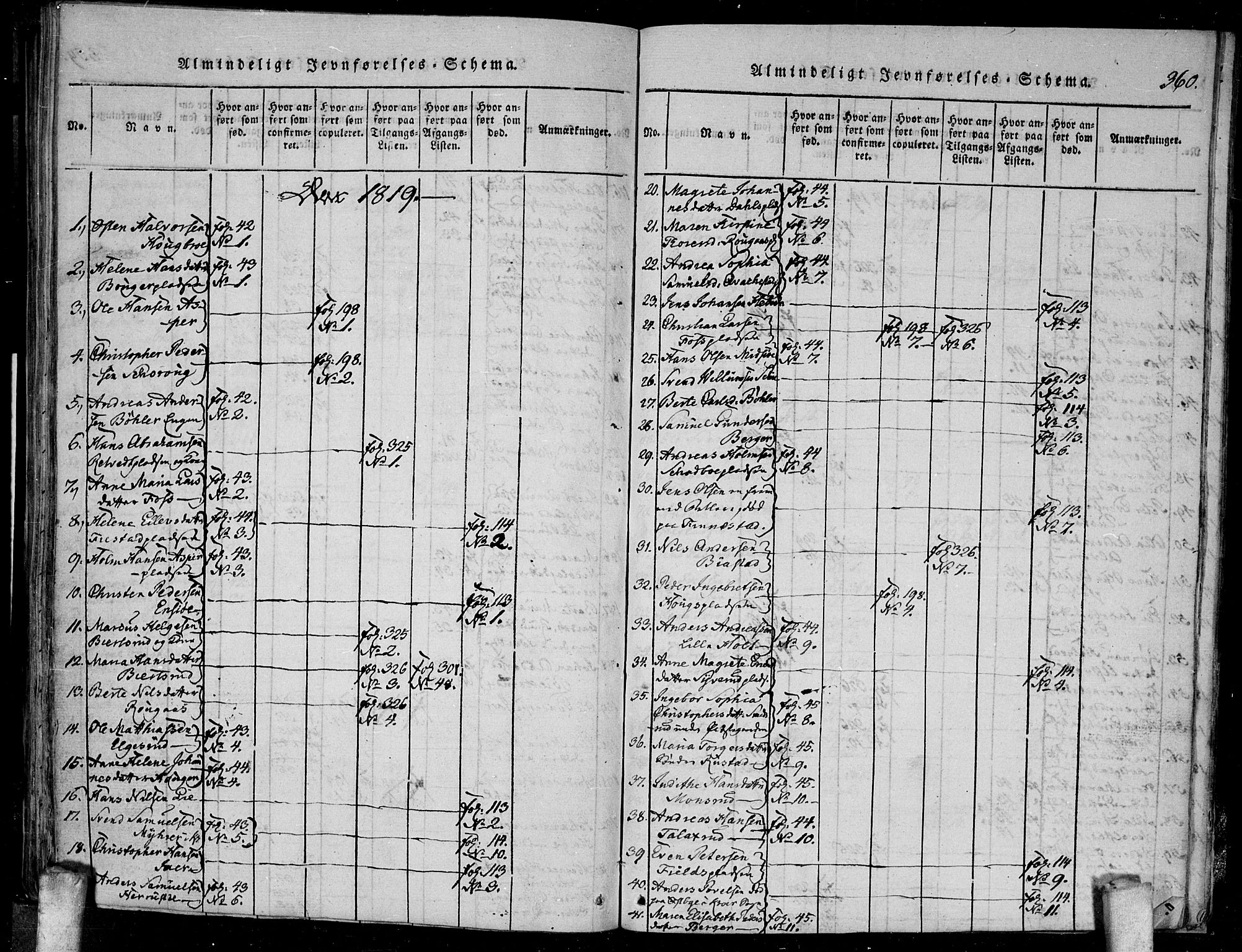 Kråkstad prestekontor Kirkebøker, SAO/A-10125a/F/Fa/L0003: Parish register (official) no. I 3, 1813-1824, p. 360