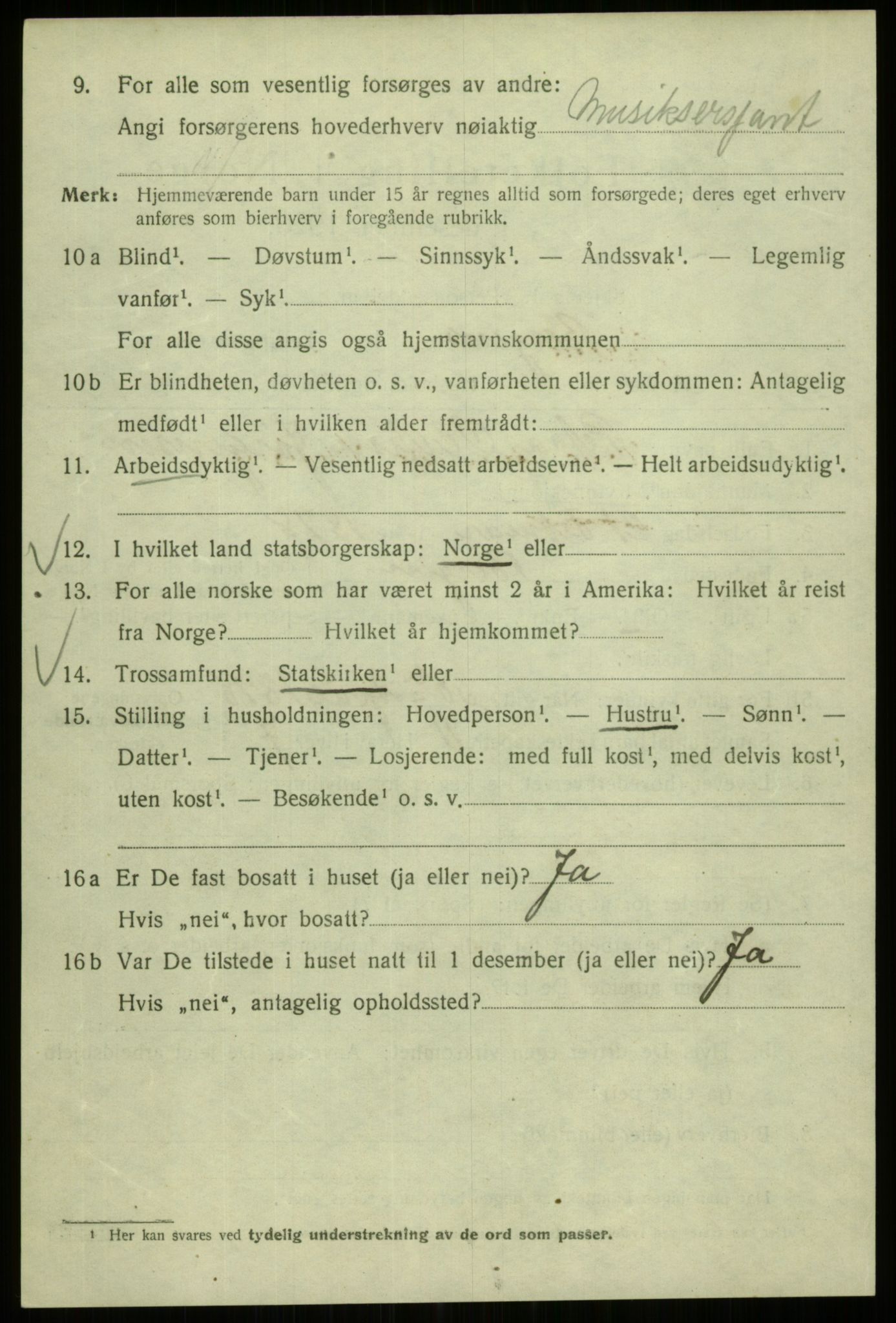 SAB, 1920 census for Bergen, 1920, p. 229643