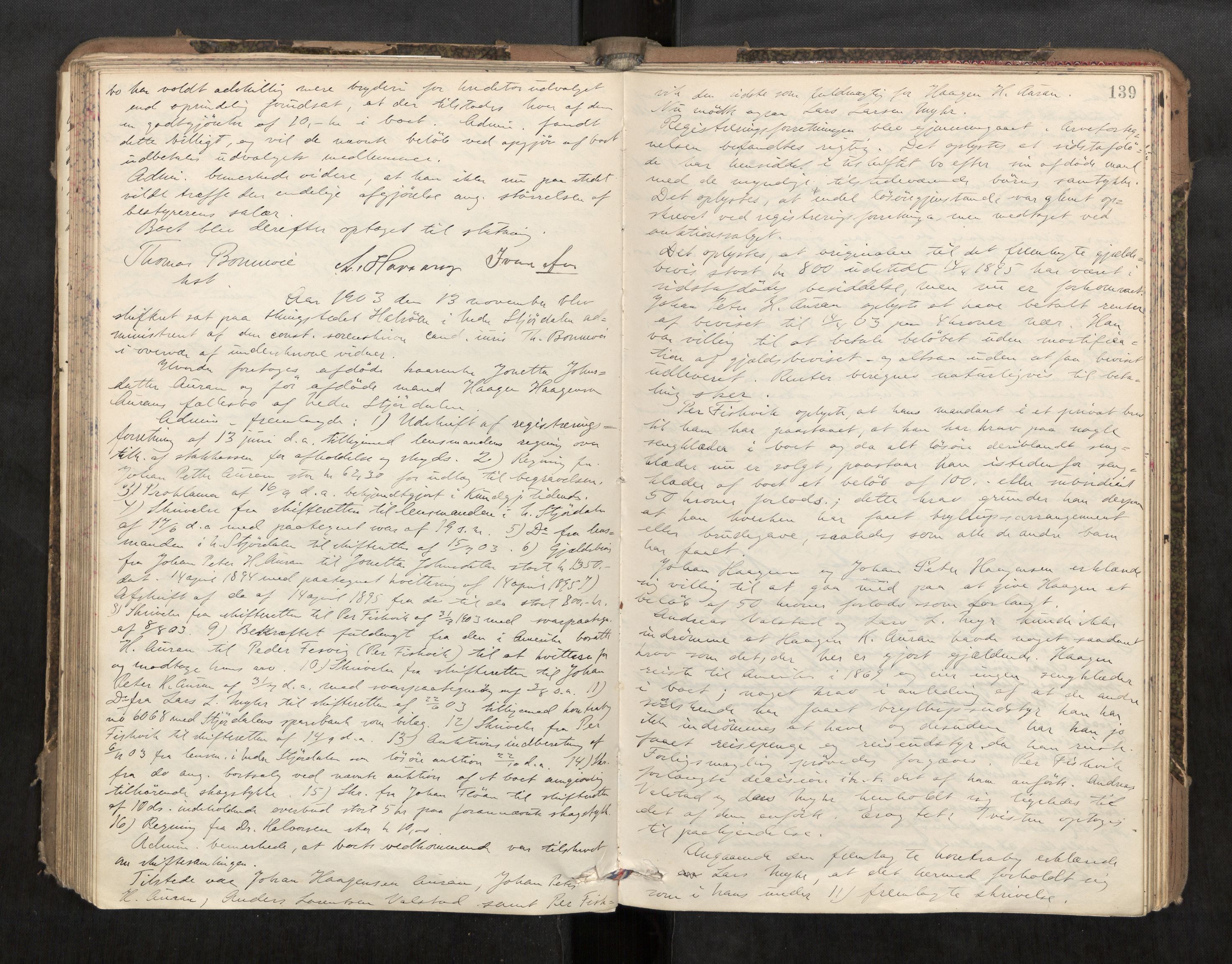 Stjør- og Verdal sorenskriveri, AV/SAT-A-4167/1/3/3B/L0009: Skifteforhandlingsprotokoll, 1900-1905, p. 139