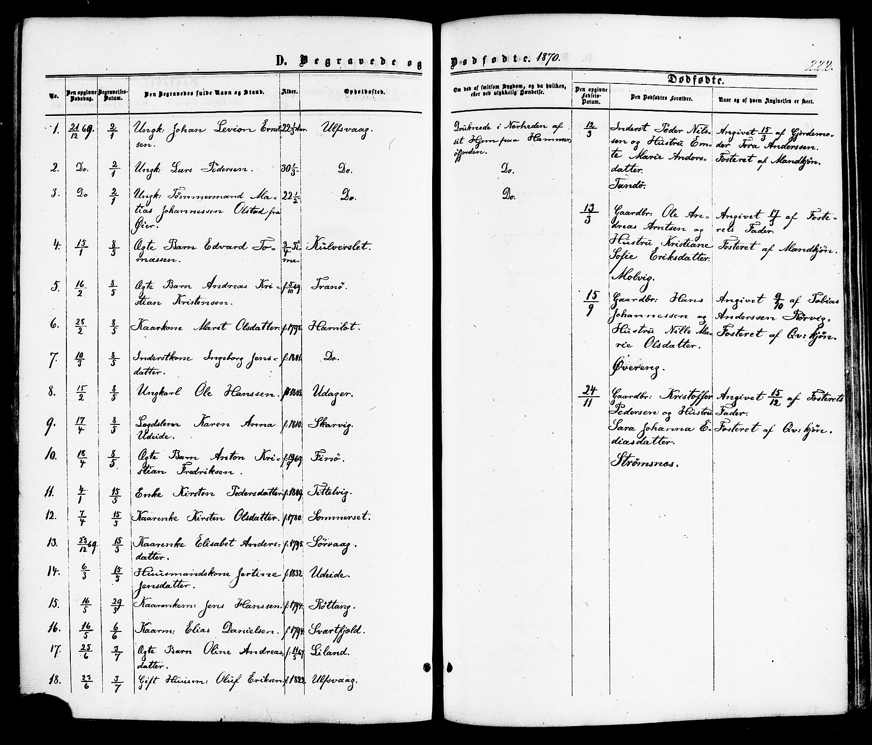 Ministerialprotokoller, klokkerbøker og fødselsregistre - Nordland, SAT/A-1459/859/L0845: Parish register (official) no. 859A05, 1863-1877, p. 222
