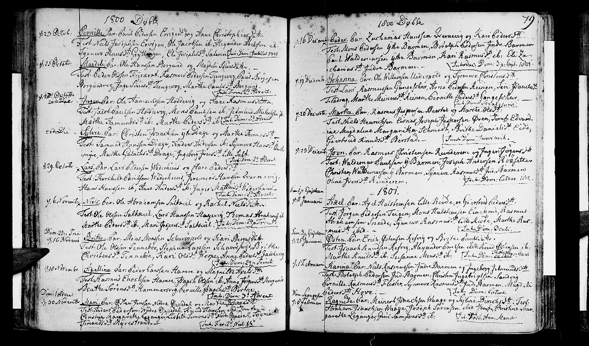 Selje sokneprestembete, SAB/A-99938/H/Ha/Haa/Haaa: Parish register (official) no. A 6, 1782-1806, p. 79
