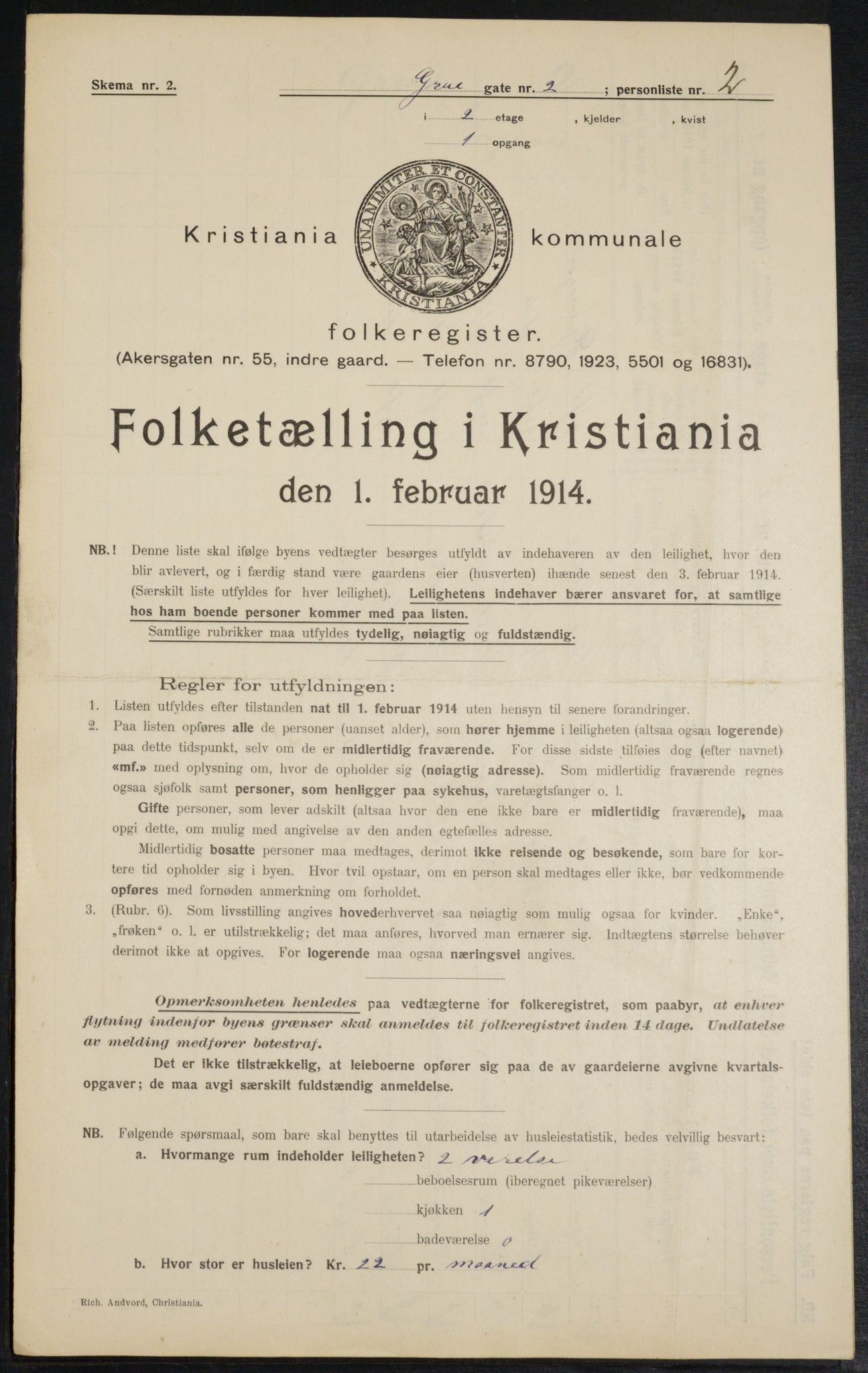 OBA, Municipal Census 1914 for Kristiania, 1914, p. 30339