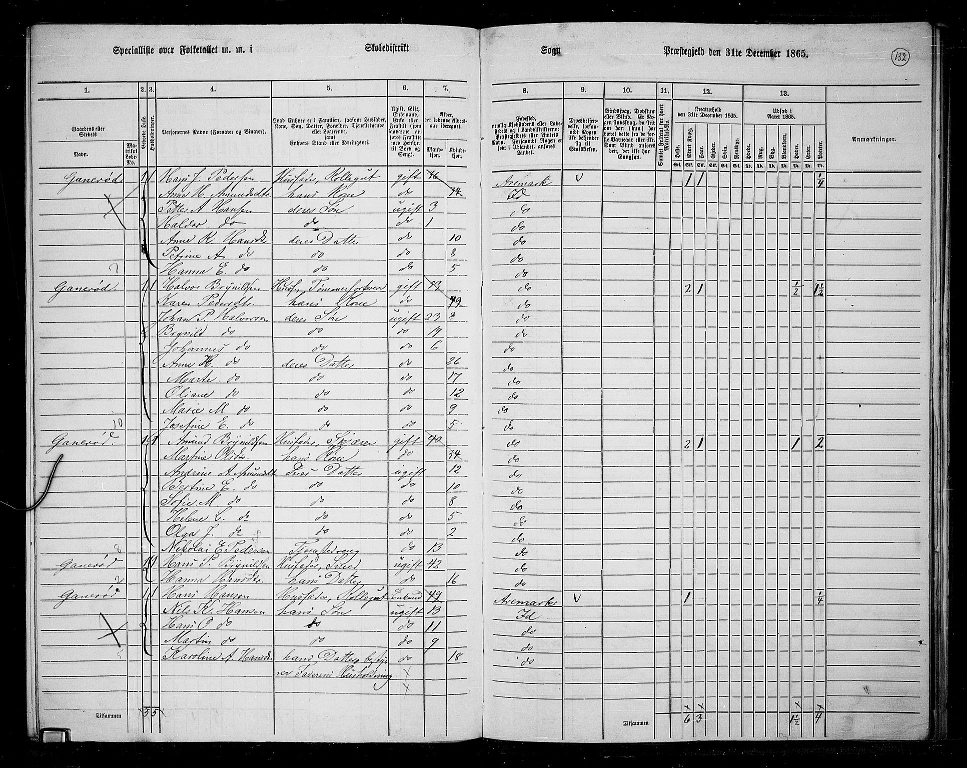 RA, 1865 census for Idd, 1865, p. 117