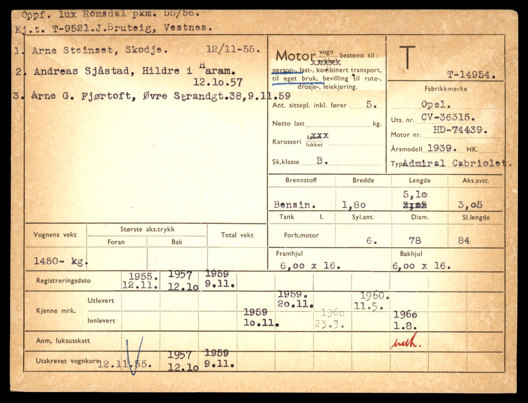 Møre og Romsdal vegkontor - Ålesund trafikkstasjon, AV/SAT-A-4099/F/Fe/L0049: Registreringskort for kjøretøy T 14864 - T 18613, 1927-1998, p. 2063