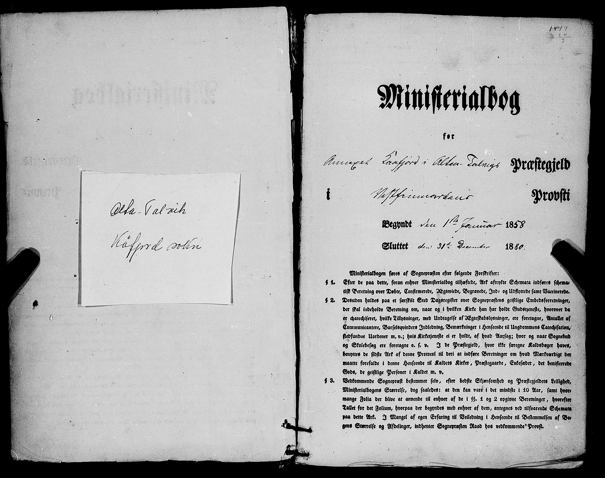 Alta sokneprestkontor, SATØ/S-1338/H/Ha/L0004.kirke: Parish register (official) no. 4, 1858-1880