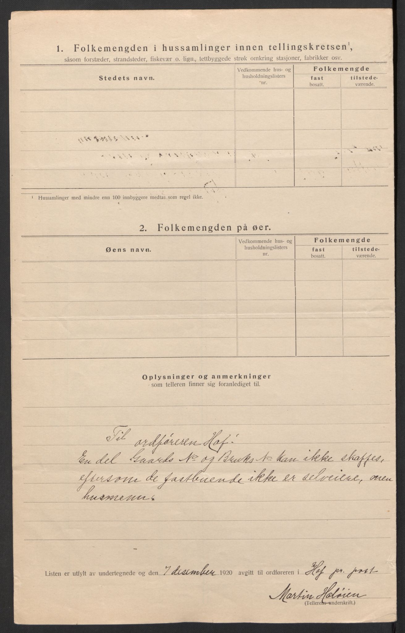 SAH, 1920 census for Hof, 1920, p. 35