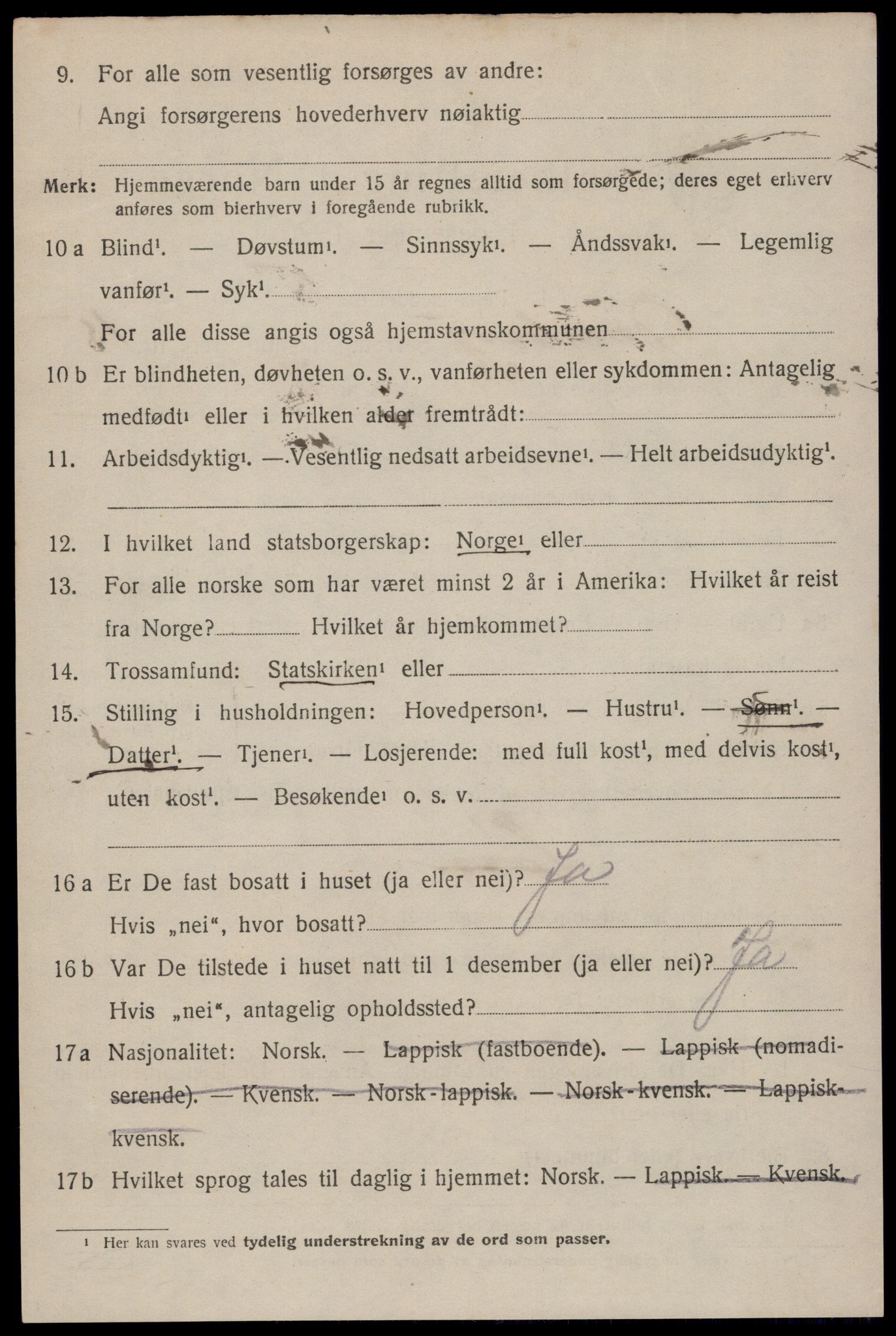 SAT, 1920 census for Dverberg, 1920, p. 11553