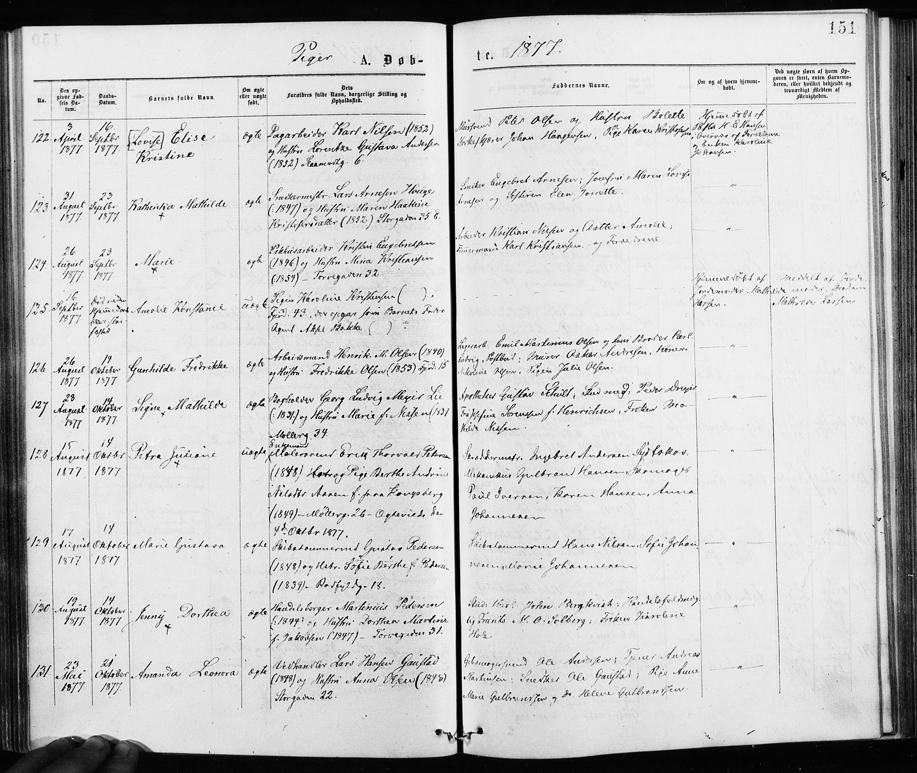 Jakob prestekontor Kirkebøker, SAO/A-10850/F/Fa/L0001: Parish register (official) no. 1, 1875-1924, p. 151