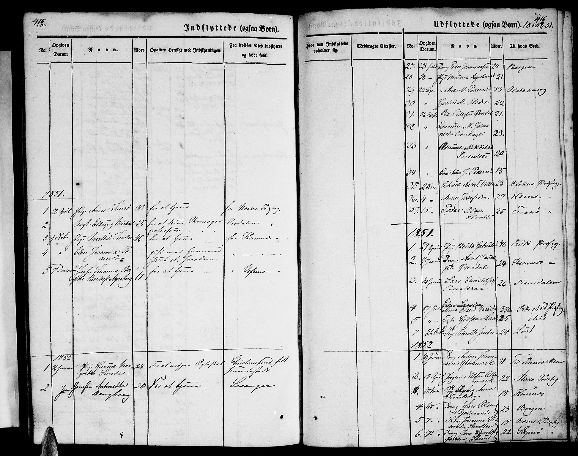 Ministerialprotokoller, klokkerbøker og fødselsregistre - Nordland, SAT/A-1459/827/L0413: Parish register (copy) no. 827C02, 1842-1852, p. 415-416