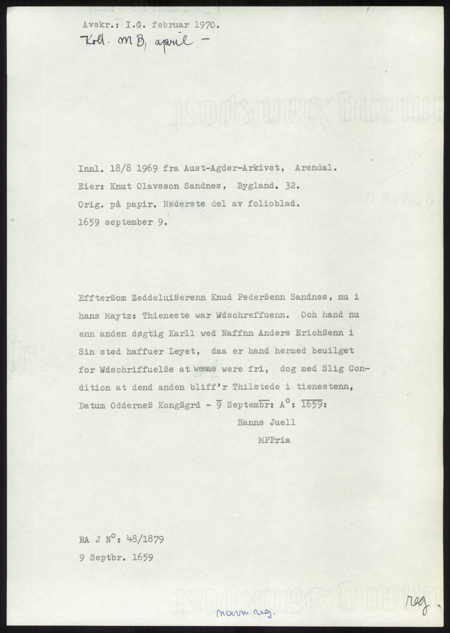 Samlinger til kildeutgivelse, Diplomavskriftsamlingen, RA/EA-4053/H/Ha, p. 1939