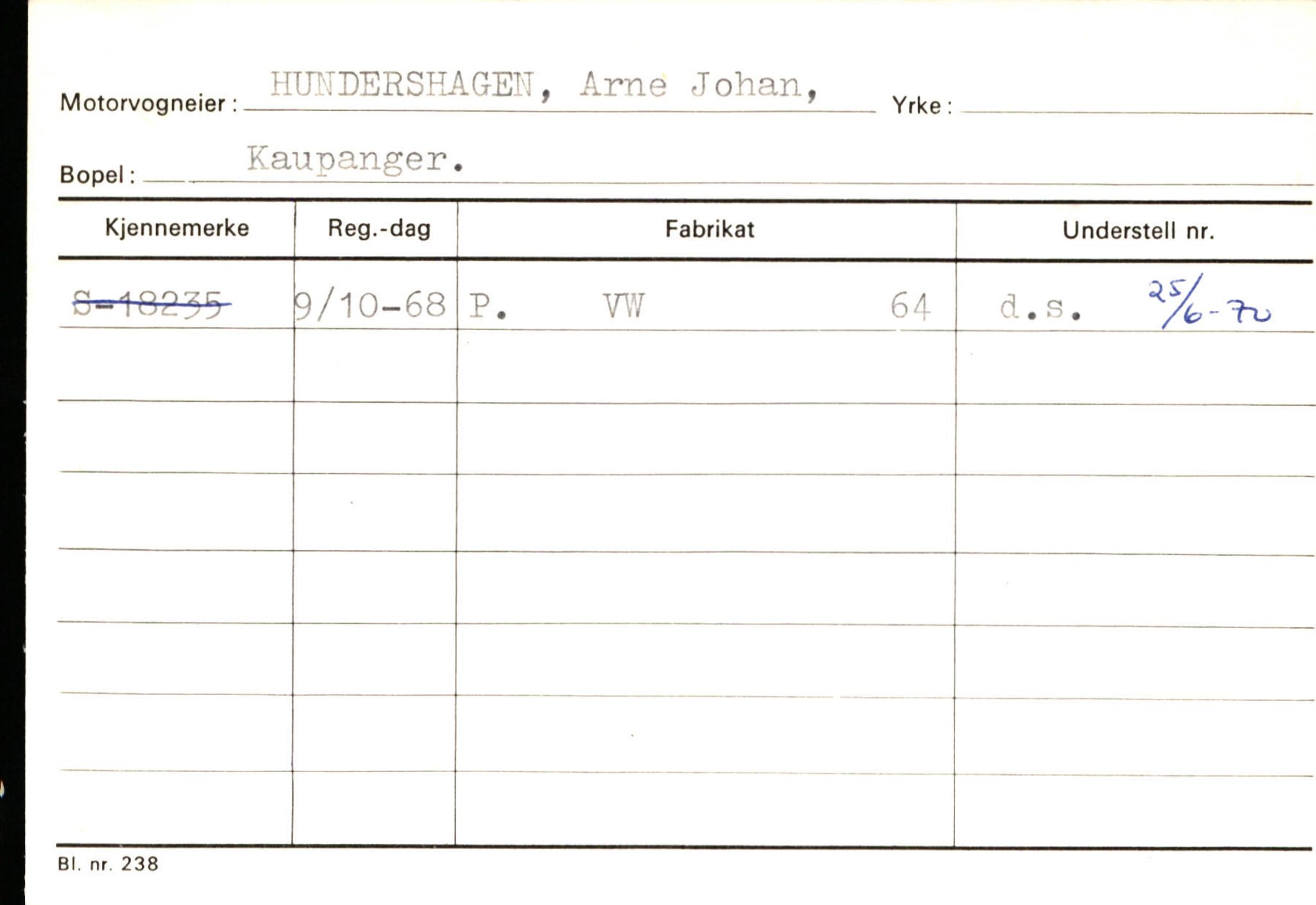 Statens vegvesen, Sogn og Fjordane vegkontor, AV/SAB-A-5301/4/F/L0124: Eigarregister Sogndal A-U, 1945-1975, p. 1101