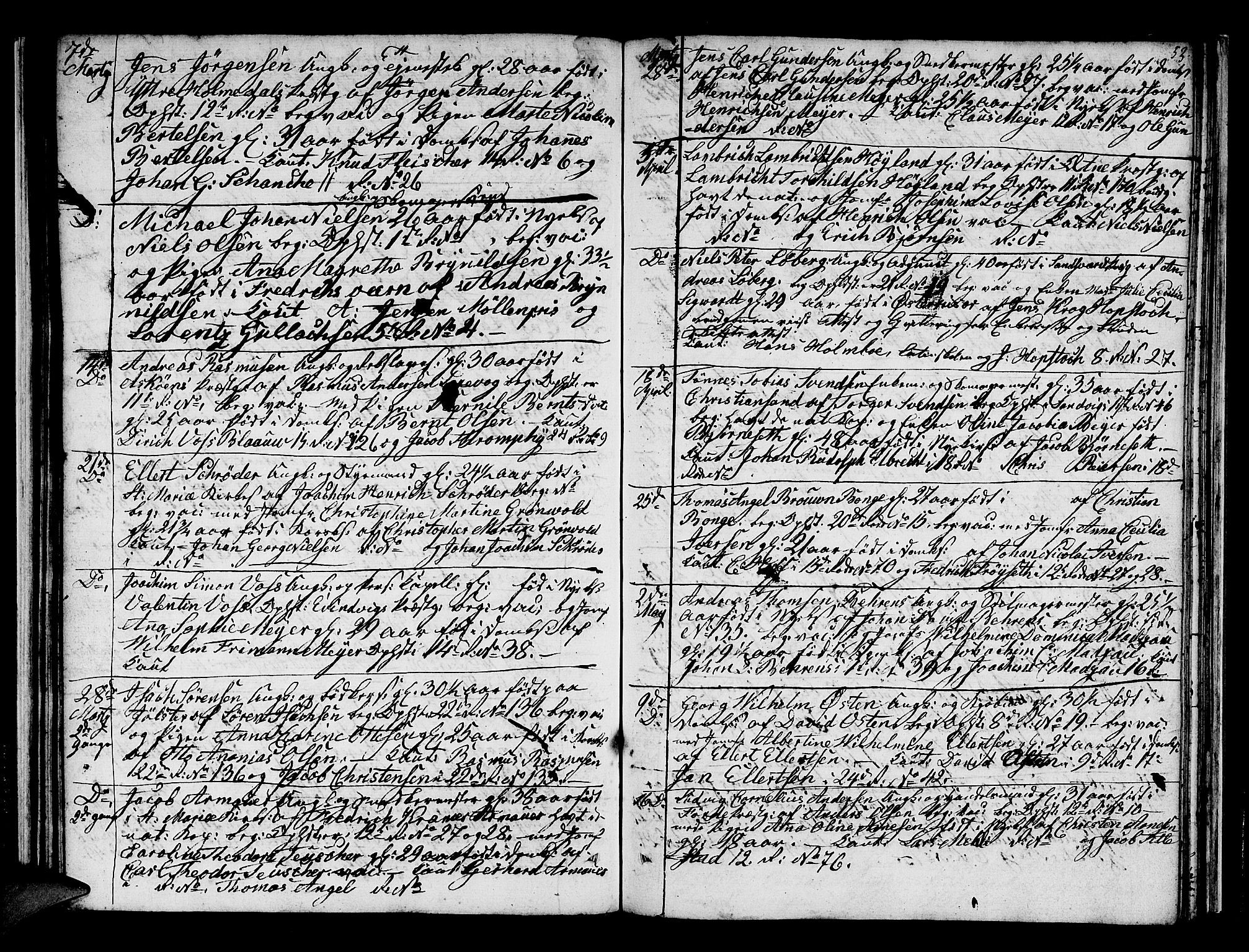 Domkirken sokneprestembete, AV/SAB-A-74801/H/Hab/L0004: Parish register (copy) no. A 4, 1820-1854, p. 53