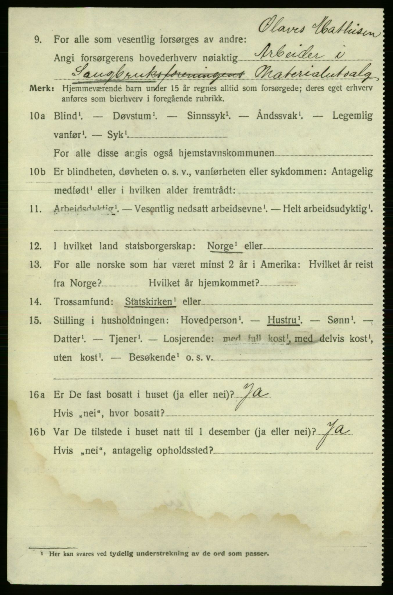 SAO, 1920 census for Fredrikshald, 1920, p. 16358