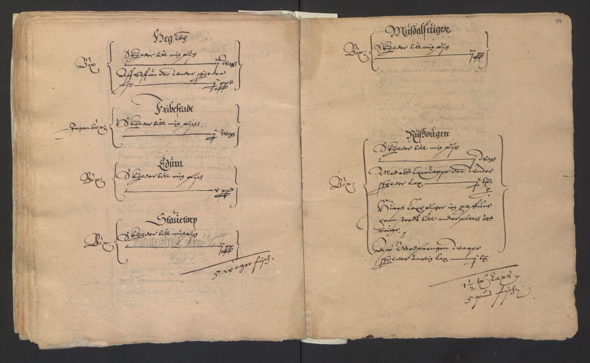 Stattholderembetet 1572-1771, AV/RA-EA-2870/Ek/L0007/0001: Jordebøker til utlikning av rosstjeneste 1624-1626: / Adelsjordebøker, 1624-1625, p. 153