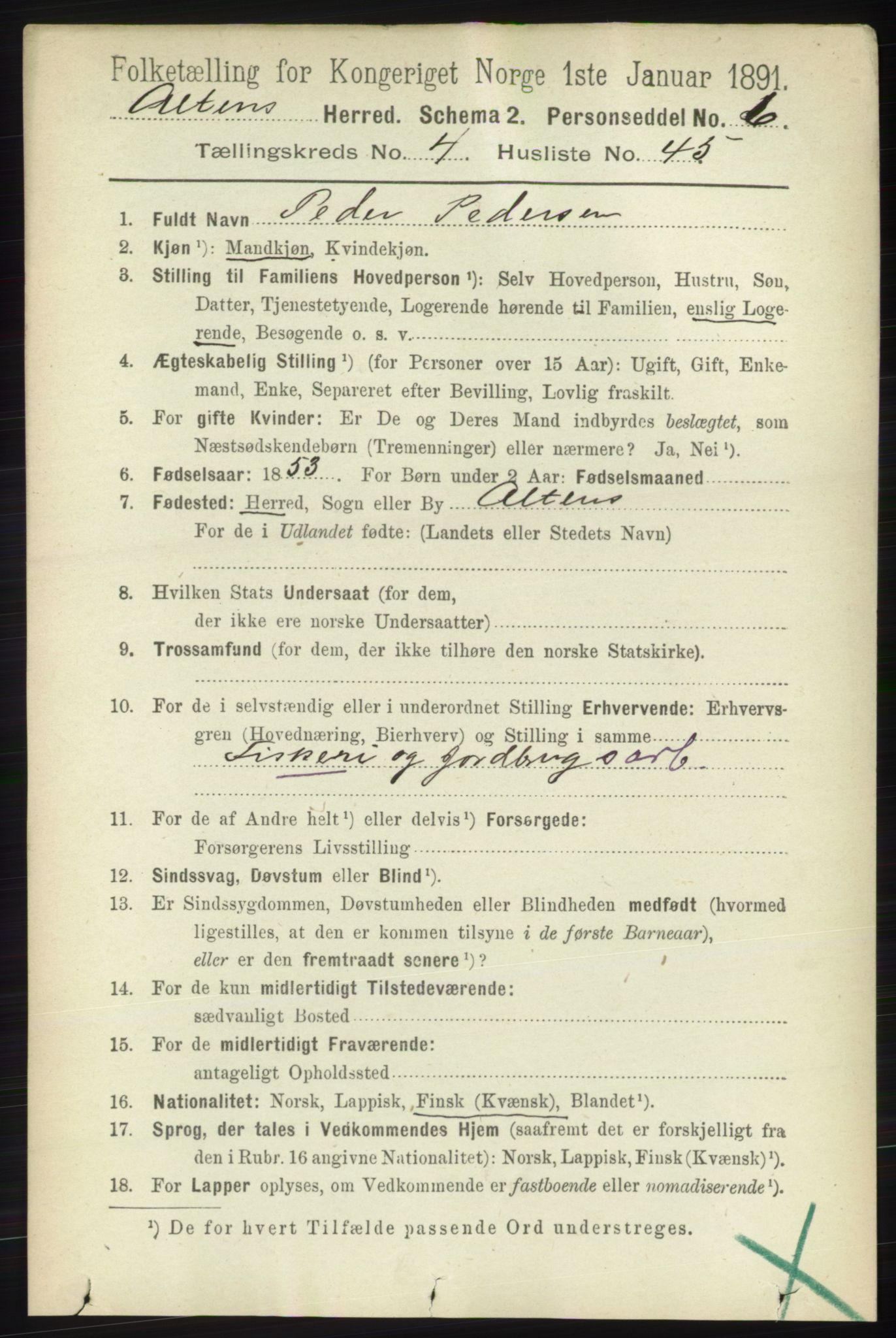 RA, 1891 census for 2012 Alta, 1891, p. 1587