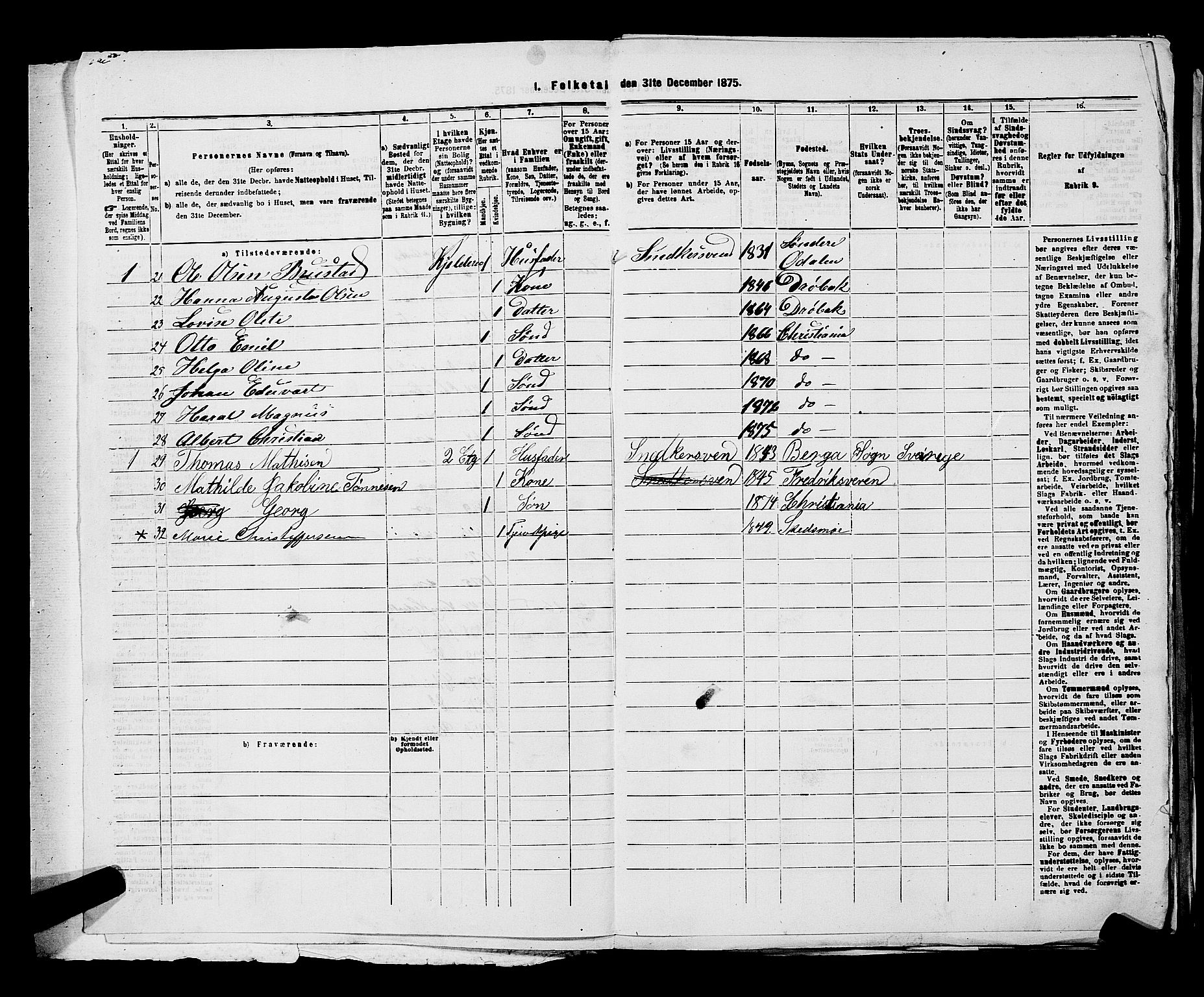 RA, 1875 census for 0301 Kristiania, 1875, p. 4104