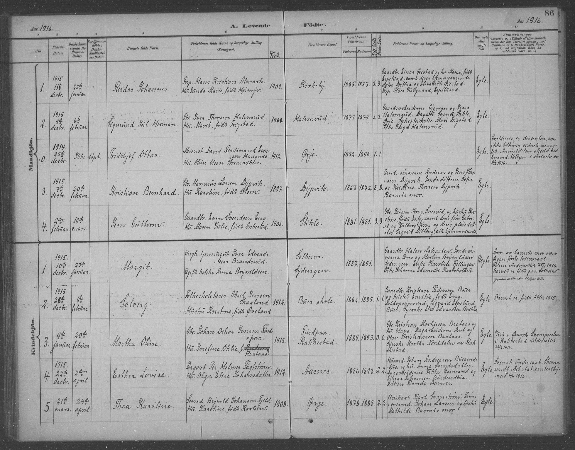 Aremark prestekontor Kirkebøker, SAO/A-10899/F/Fb/L0005: Parish register (official) no. II 5, 1895-1919, p. 86
