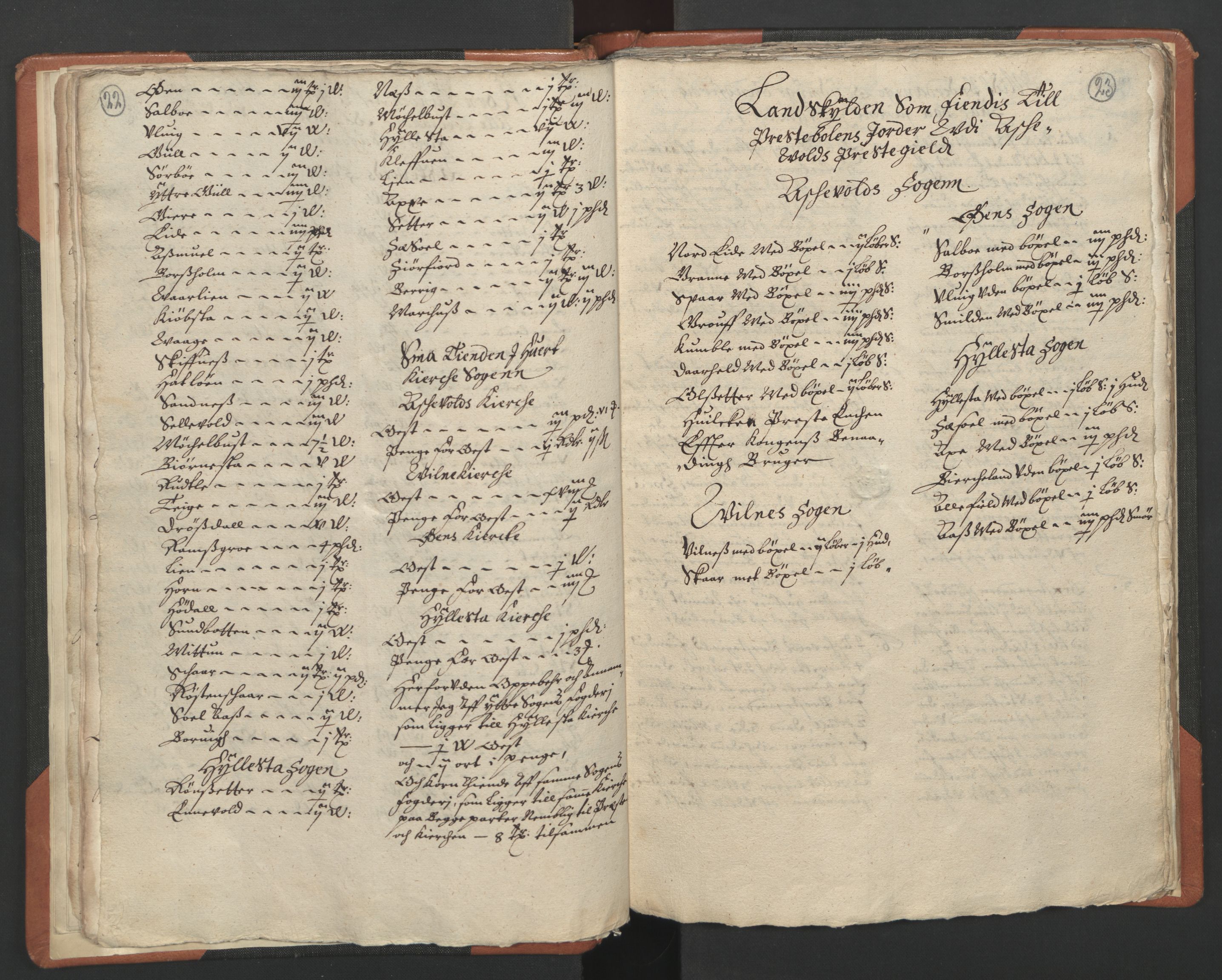 RA, Vicar's Census 1664-1666, no. 24: Sunnfjord deanery, 1664-1666, p. 22-23