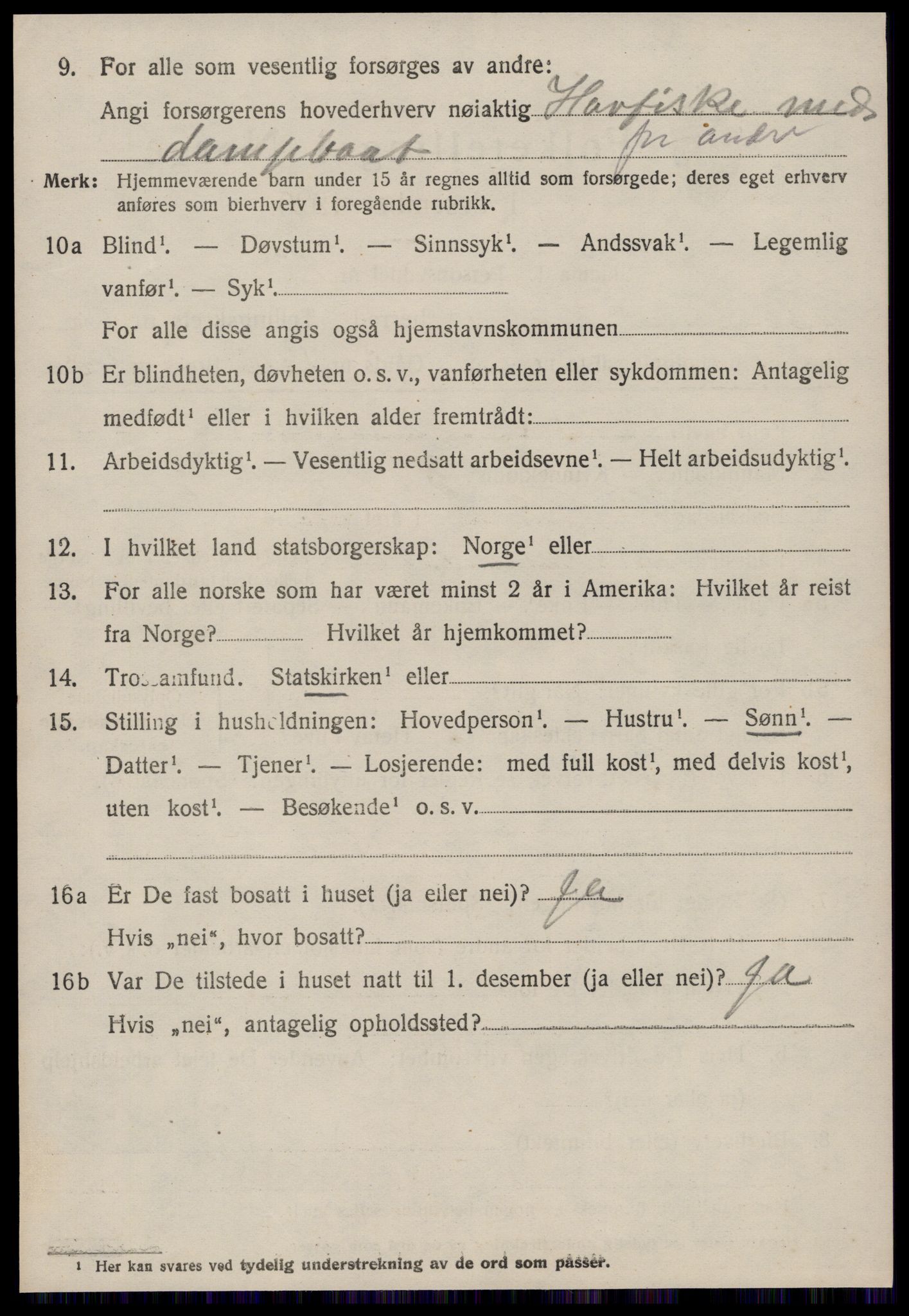 SAT, 1920 census for Borgund, 1920, p. 16793