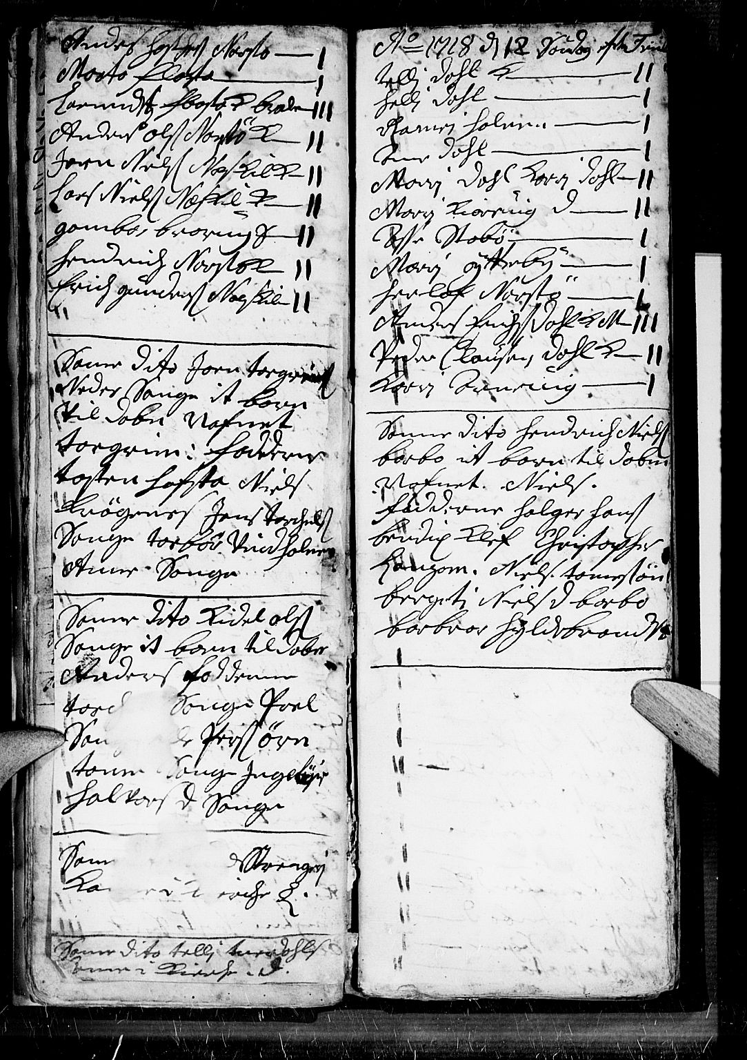 Dypvåg sokneprestkontor, AV/SAK-1111-0007/F/Fb/Fba/L0003: Parish register (copy) no. B 3, 1715-1738, p. 34