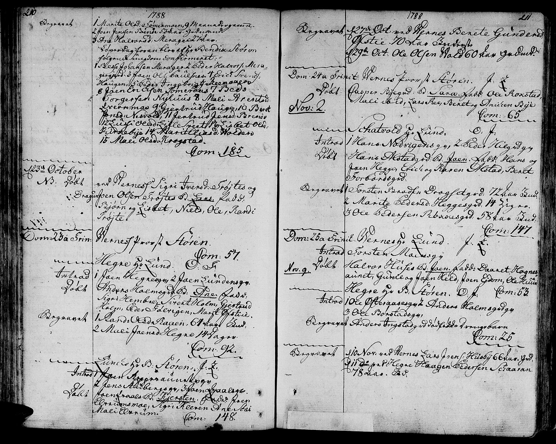 Ministerialprotokoller, klokkerbøker og fødselsregistre - Nord-Trøndelag, AV/SAT-A-1458/709/L0059: Parish register (official) no. 709A06, 1781-1797, p. 210-211