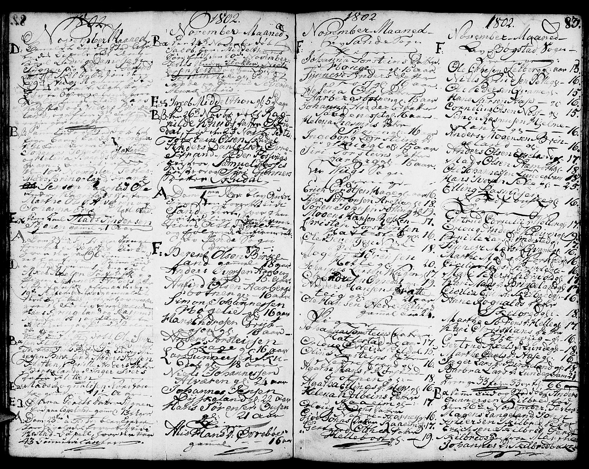 Gaular sokneprestembete, AV/SAB-A-80001/H/Haa: Parish register (official) no. A 2, 1785-1821, p. 83