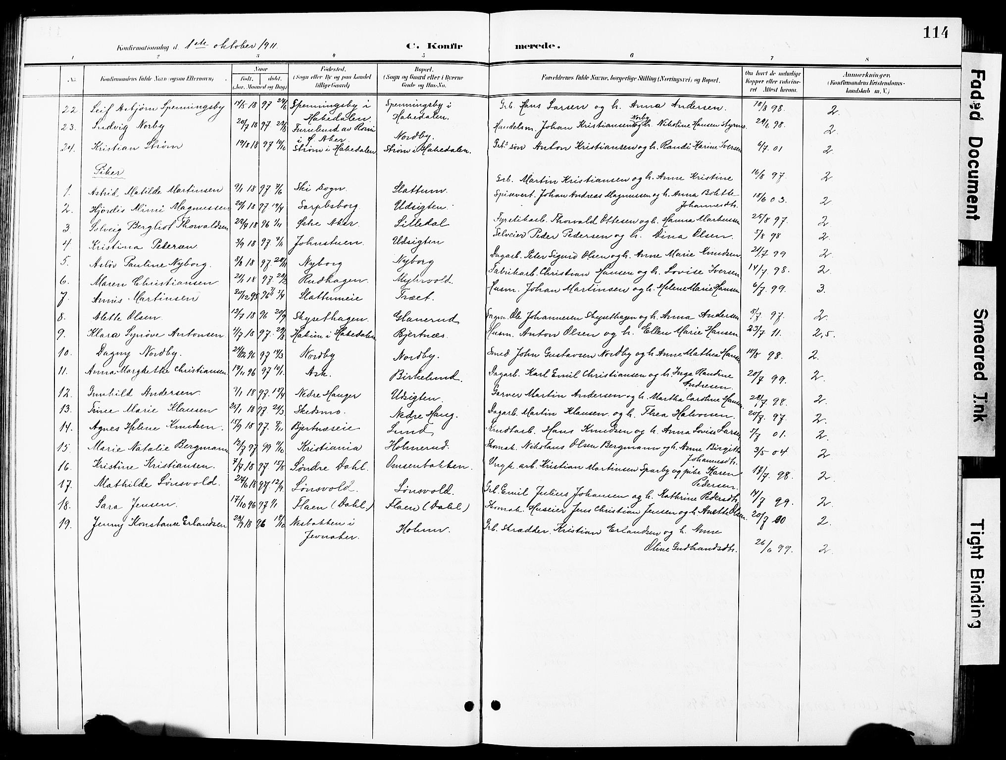 Nittedal prestekontor Kirkebøker, SAO/A-10365a/G/Ga/L0003: Parish register (copy) no. I 3, 1902-1929, p. 114