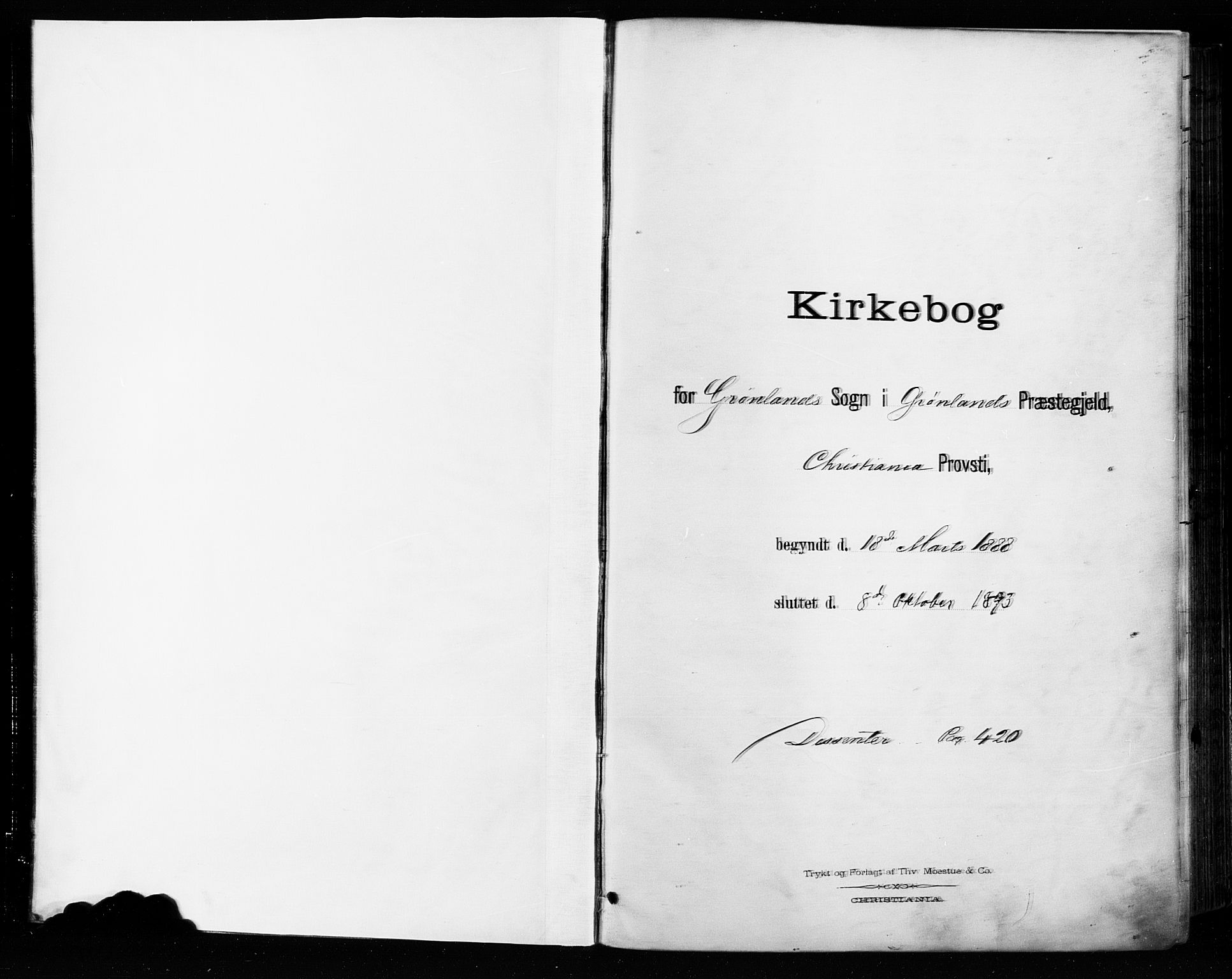 Grønland prestekontor Kirkebøker, SAO/A-10848/F/Fa/L0009: Parish register (official) no. 9, 1888-1893
