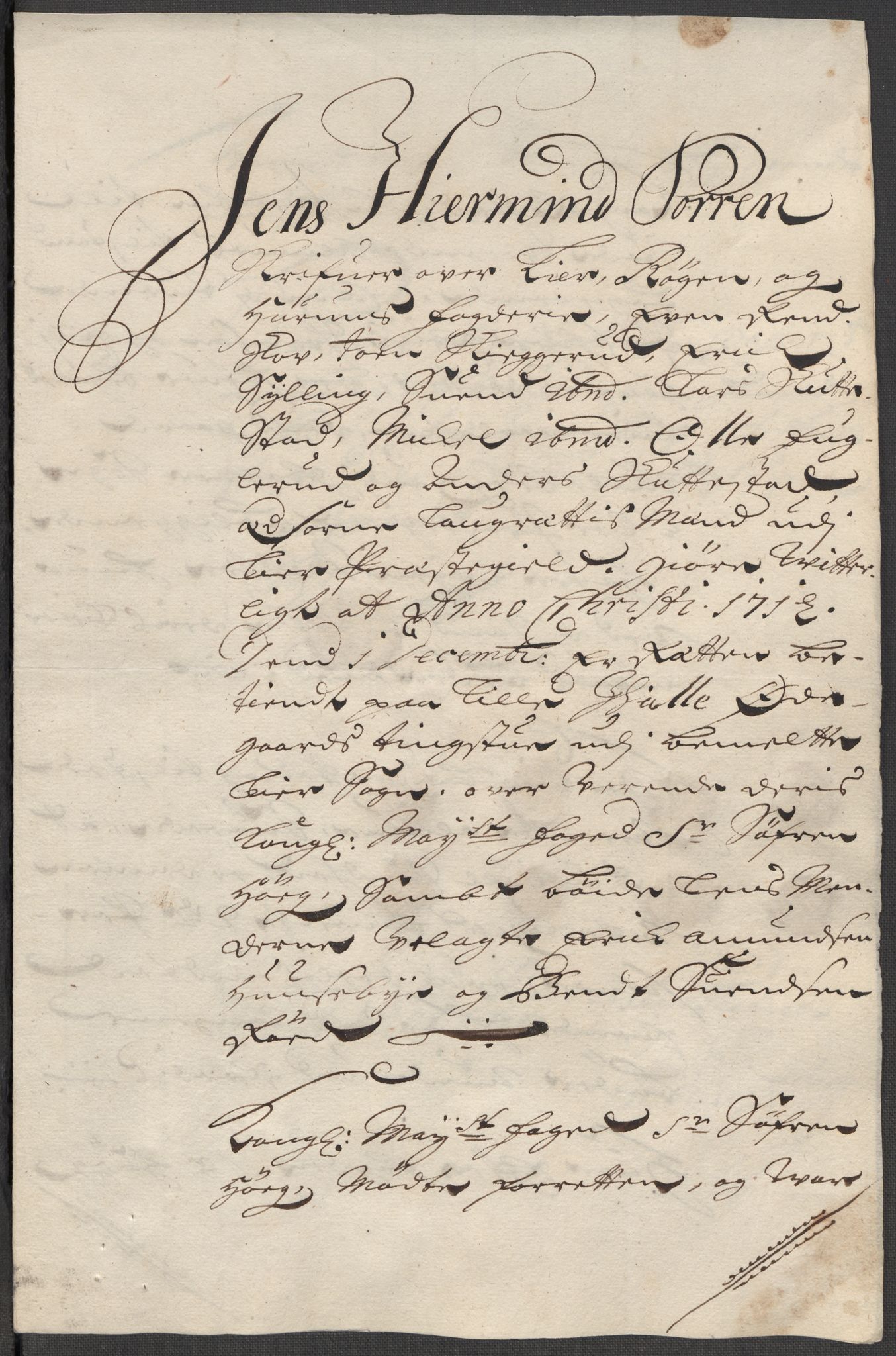 Rentekammeret inntil 1814, Reviderte regnskaper, Fogderegnskap, RA/EA-4092/R31/L1707: Fogderegnskap Hurum, Røyken, Eiker, Lier og Buskerud, 1712, p. 256