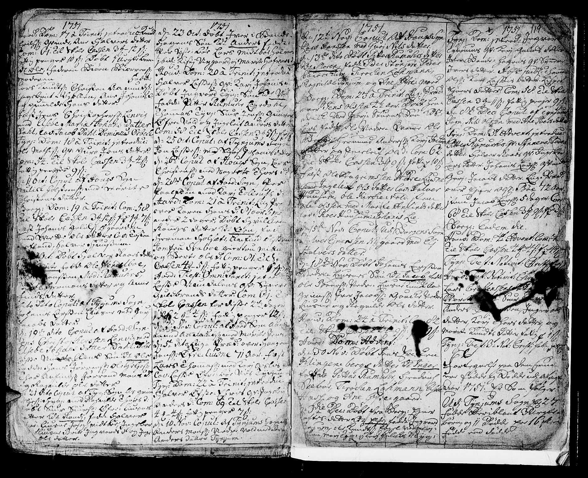 Lærdal sokneprestembete, AV/SAB-A-81201: Parish register (official) no. A 1, 1711-1752, p. 119