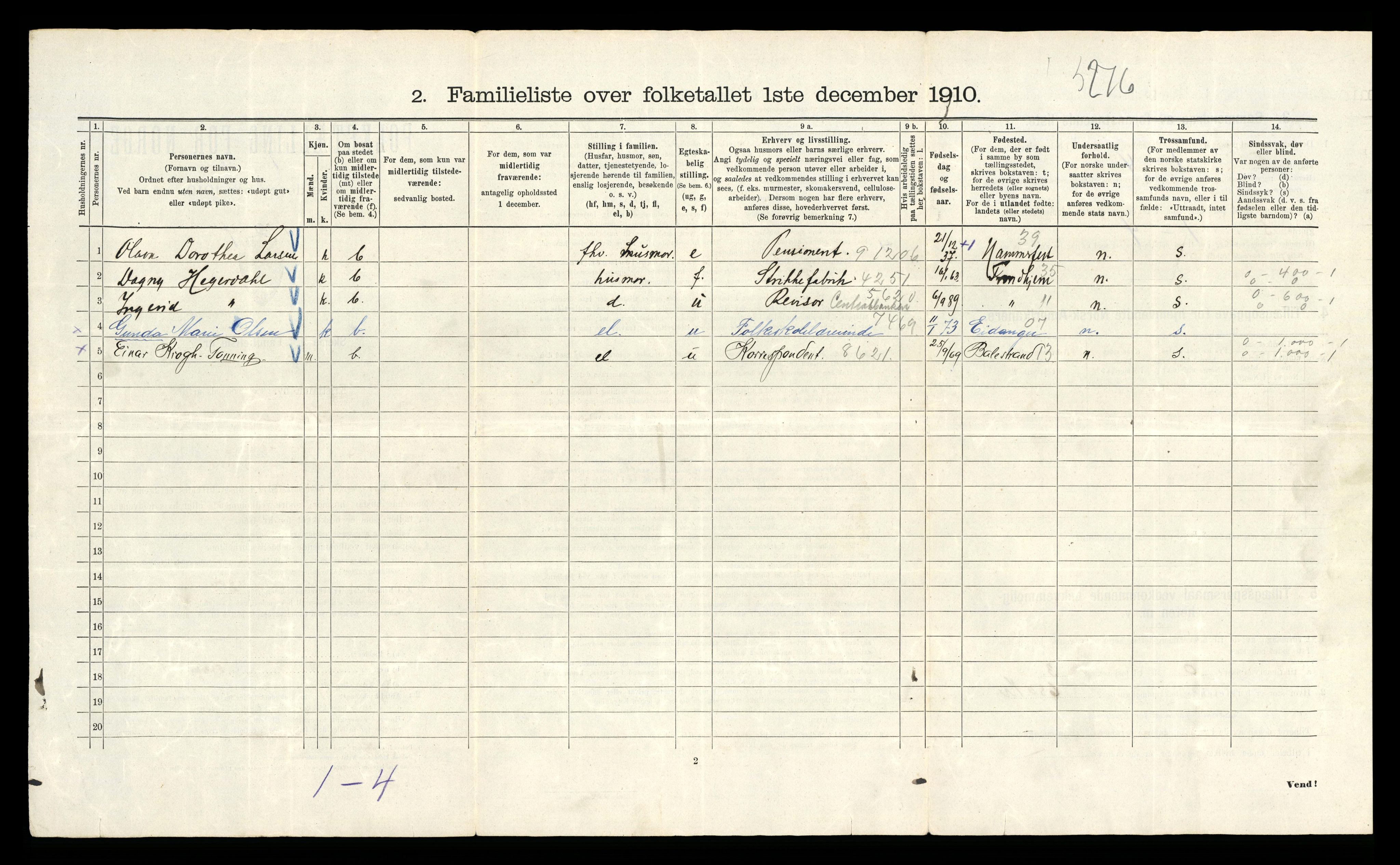 RA, 1910 census for Kristiania, 1910, p. 122942