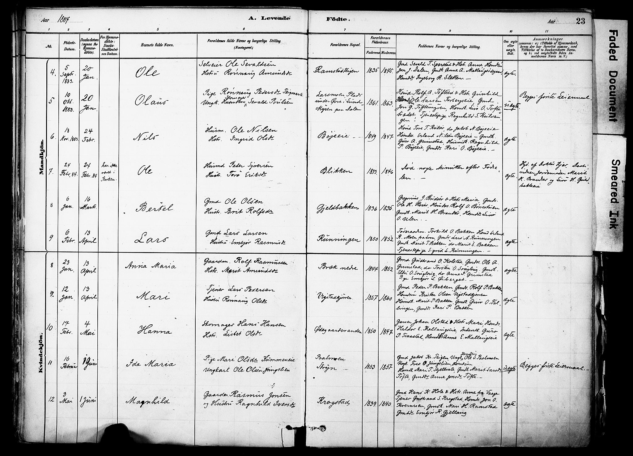 Skjåk prestekontor, AV/SAH-PREST-072/H/Ha/Haa/L0003: Parish register (official) no. 3, 1880-1907, p. 23