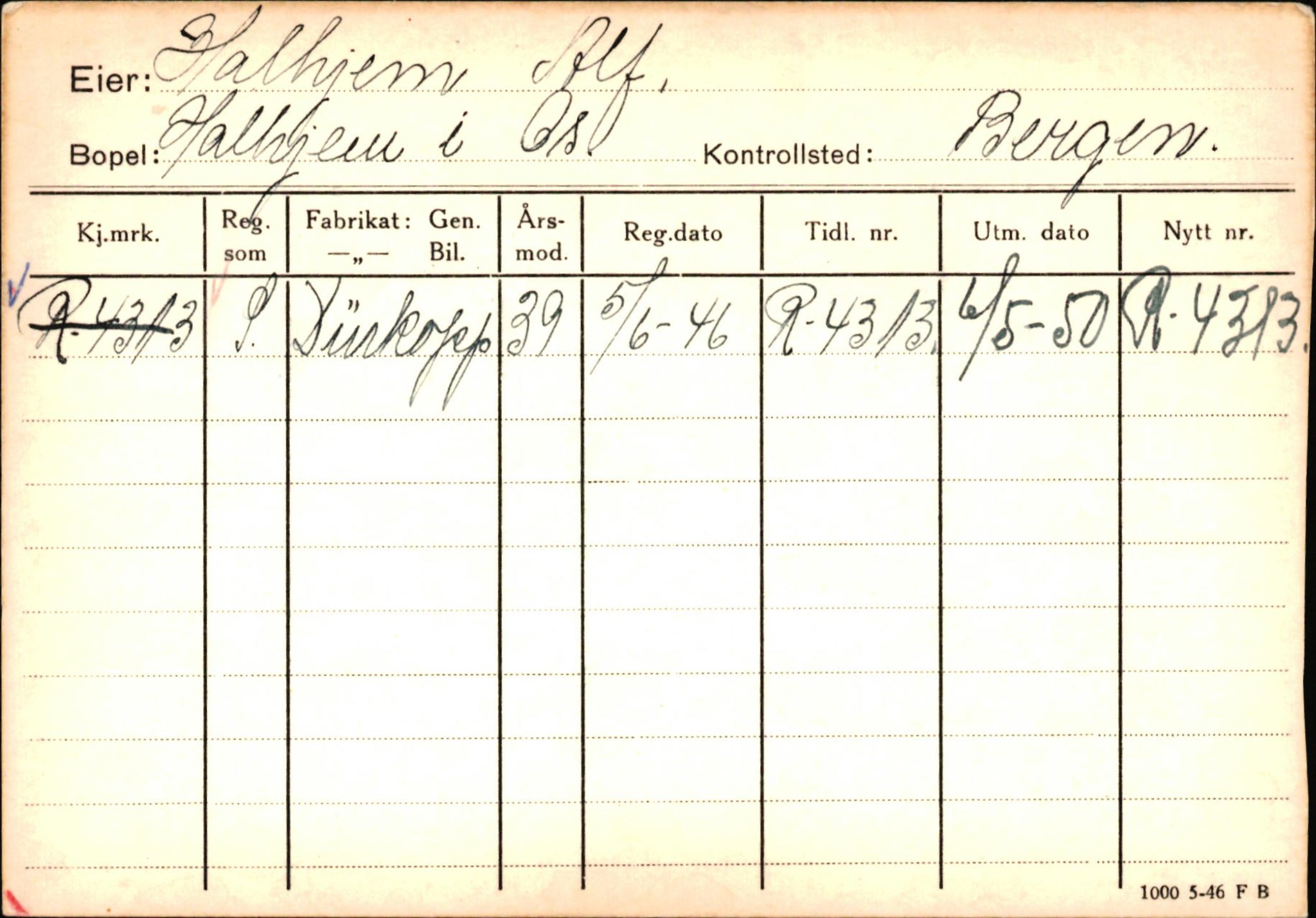 Statens vegvesen, Hordaland vegkontor, AV/SAB-A-5201/2/Ha/L0018: R-eierkort H, 1920-1971, p. 68