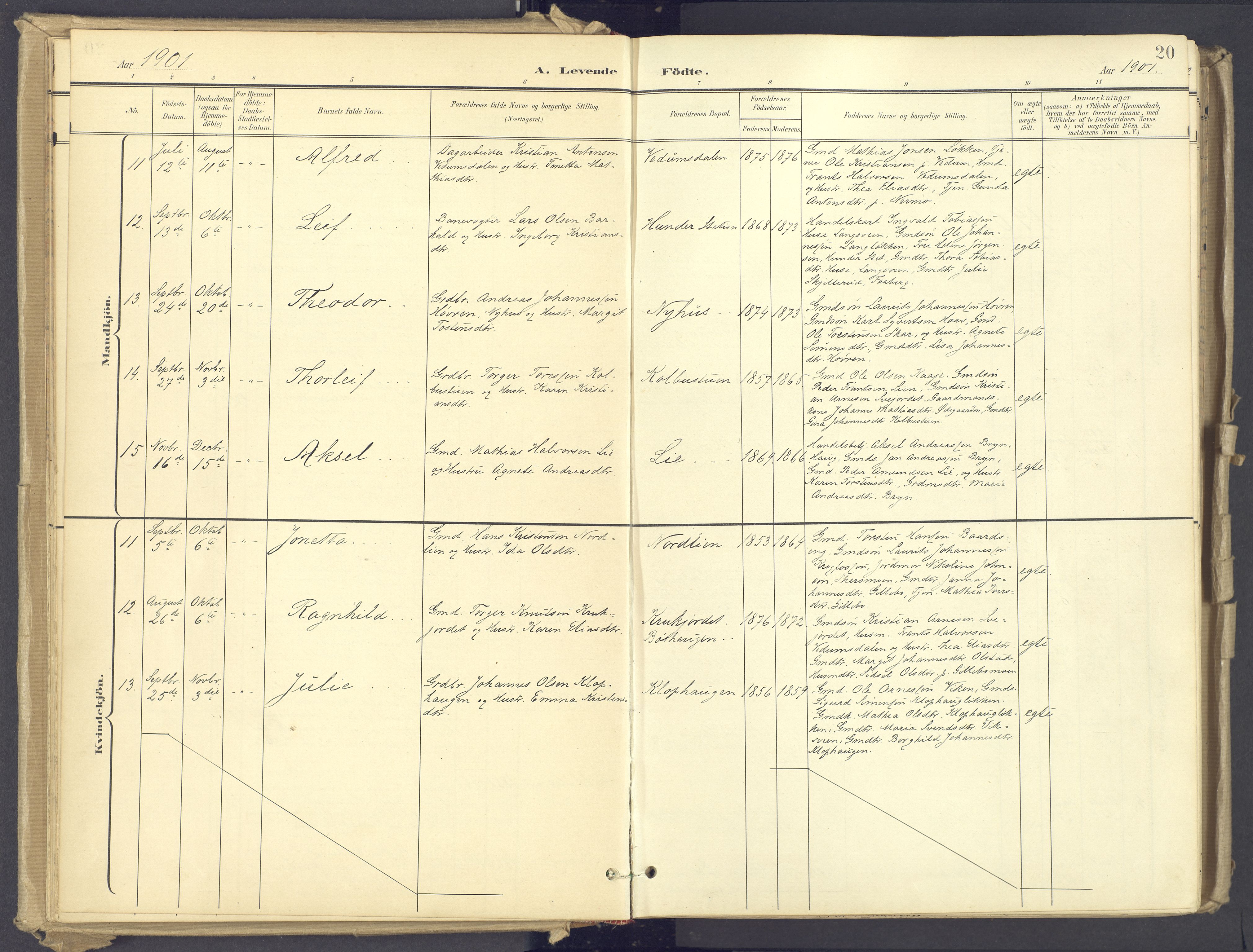 Øyer prestekontor, AV/SAH-PREST-084/H/Ha/Haa/L0012: Parish register (official) no. 12, 1897-1920, p. 20