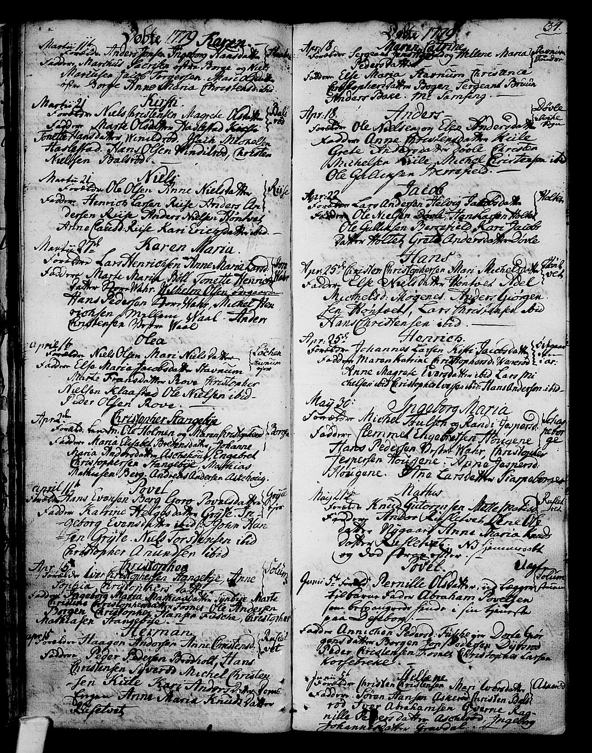 Stokke kirkebøker, AV/SAKO-A-320/F/Fa/L0003: Parish register (official) no. I 3, 1771-1803, p. 34