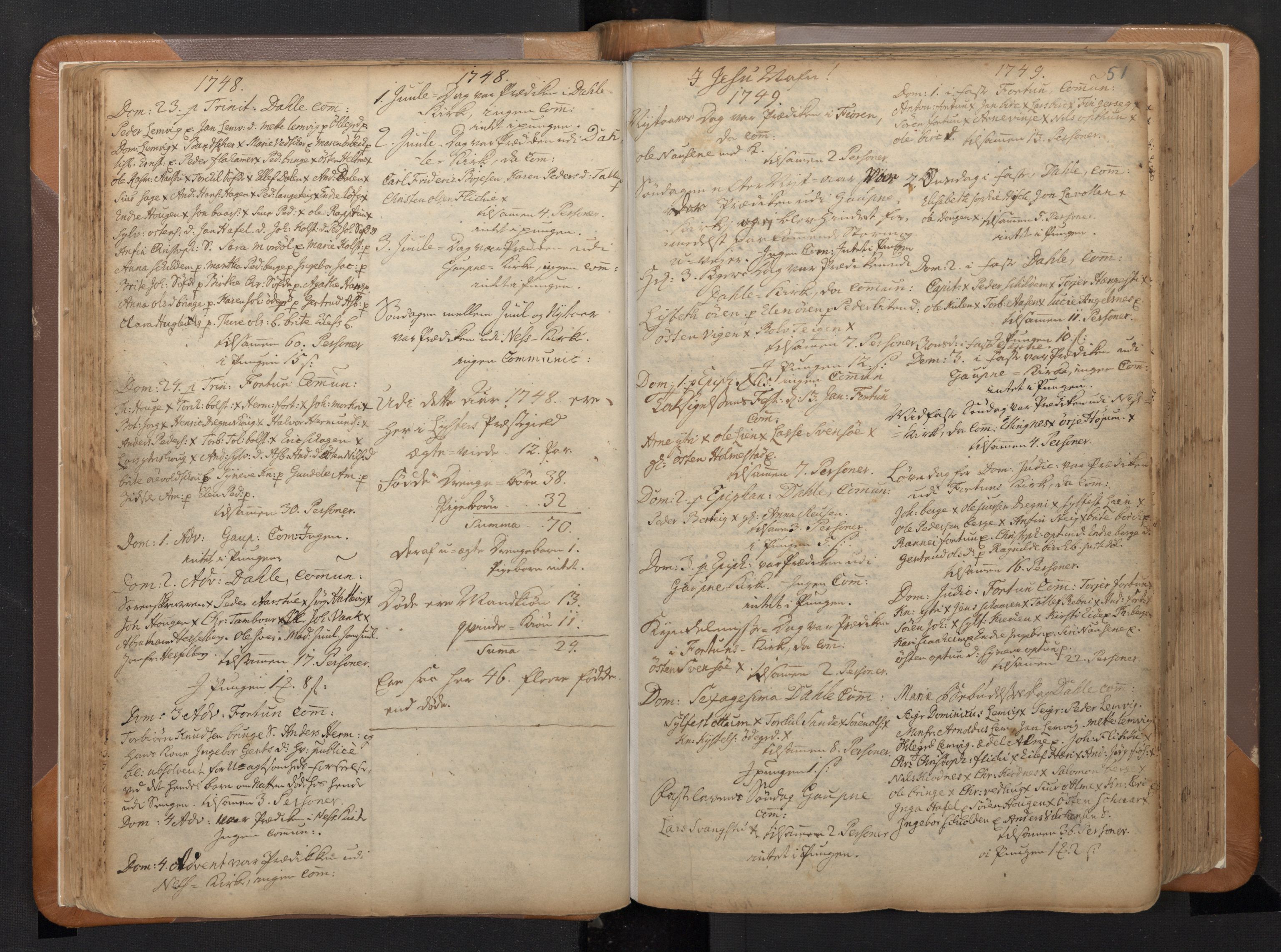 Luster sokneprestembete, AV/SAB-A-81101/H/Haa/Haaa/L0002: Parish register (official) no. A 2, 1751-1796, p. 50b-51a
