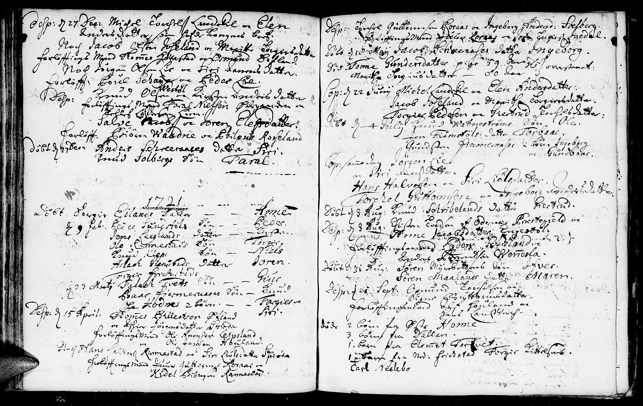 Evje sokneprestkontor, AV/SAK-1111-0008/F/Fa/Fac/L0001: Parish register (official) no. A 1, 1705-1764, p. 90-91