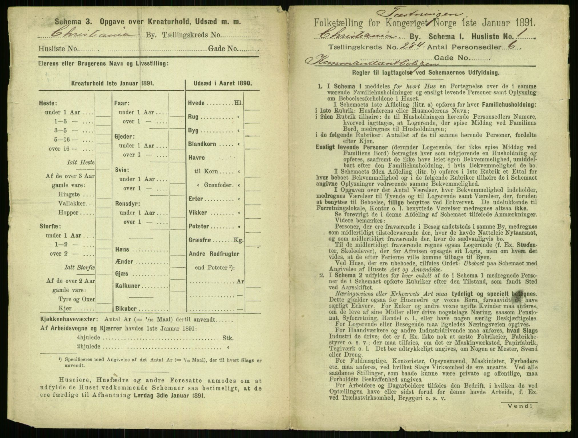 RA, 1891 census for 0301 Kristiania, 1891, p. 173458